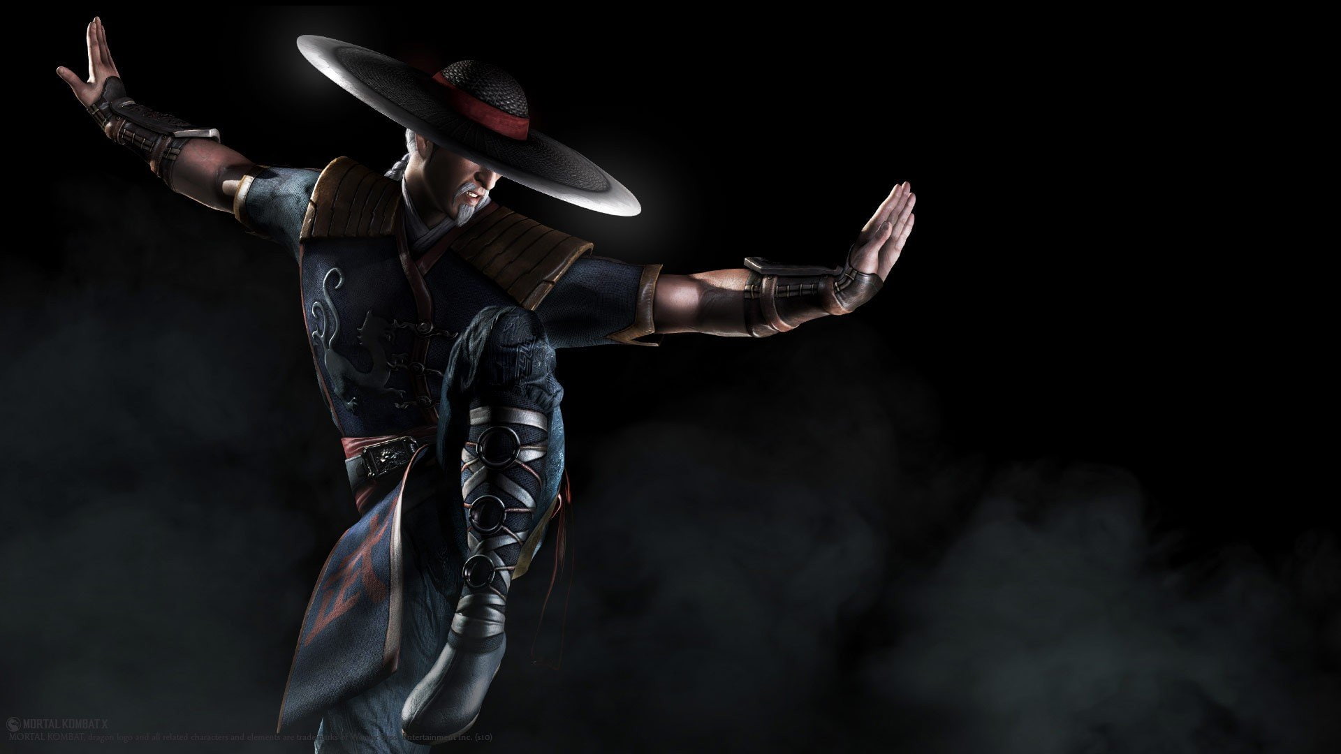 mortal kombat x kung lao, sport, adult, black background, one person