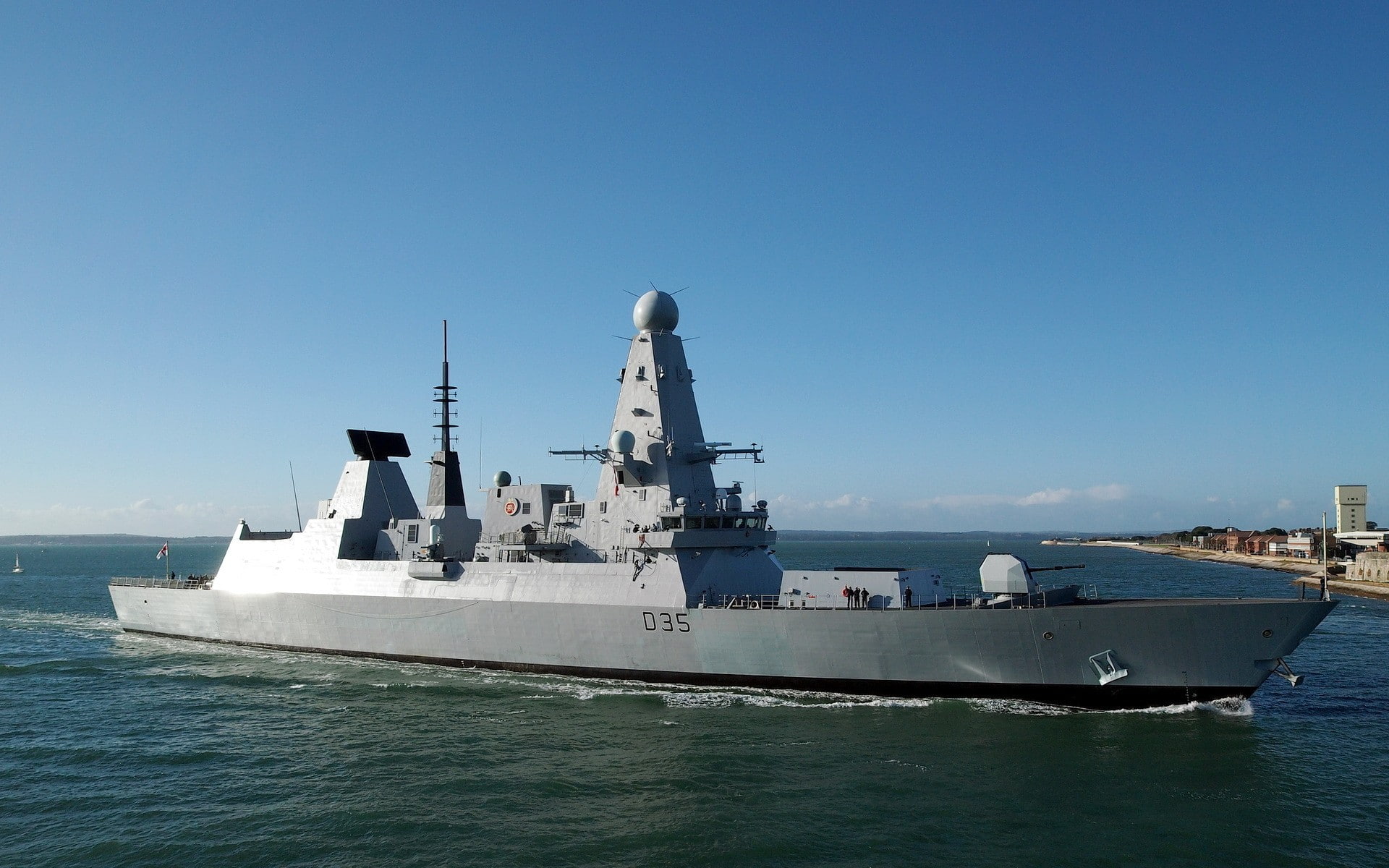 ship, Type 45, Destroyer, HMS Dragon, military, warship, sea
