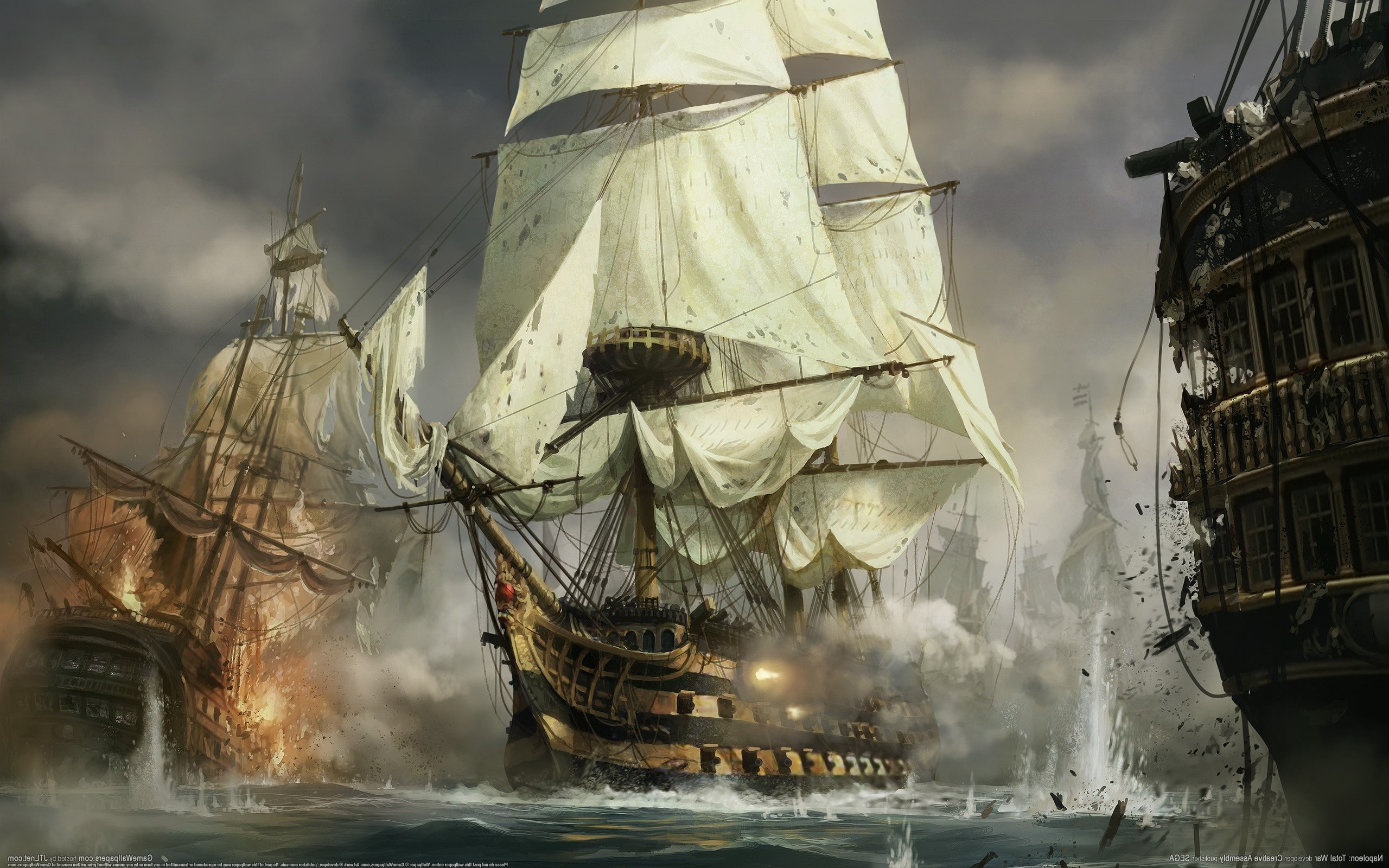 Concept Art, Napoleon: Total War, Sailing Ship, video games