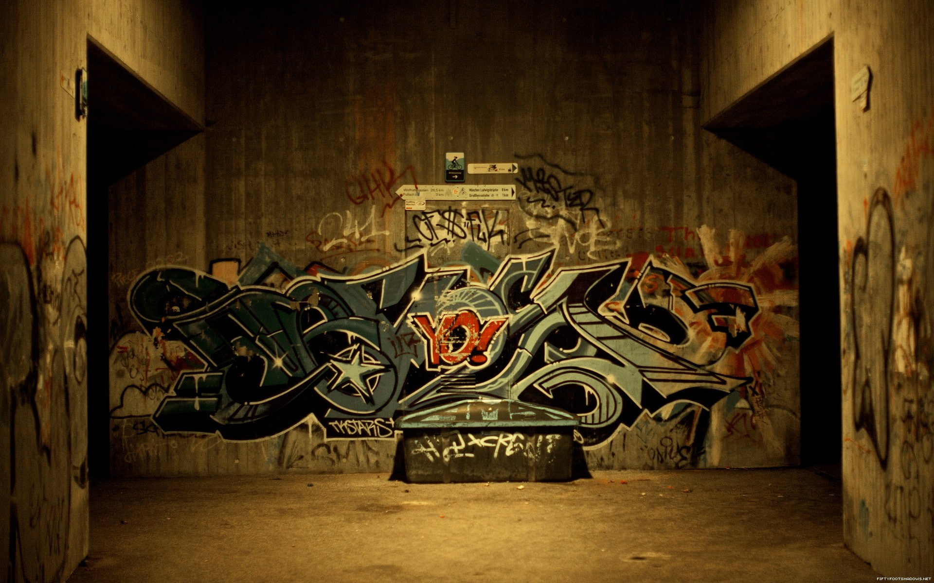 graffiti, wall, urban, dirt