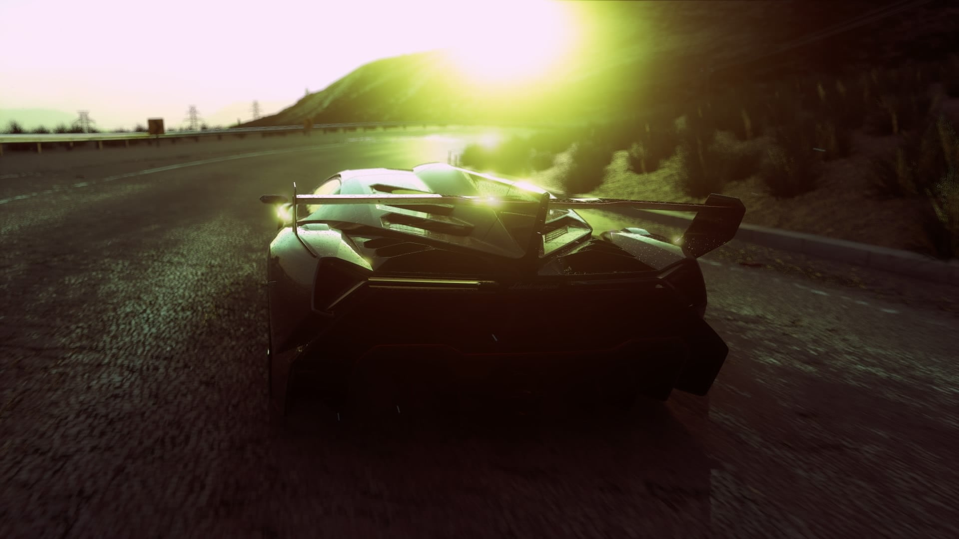 green and black RC car, Driveclub, racing, Lamborghini Veneno