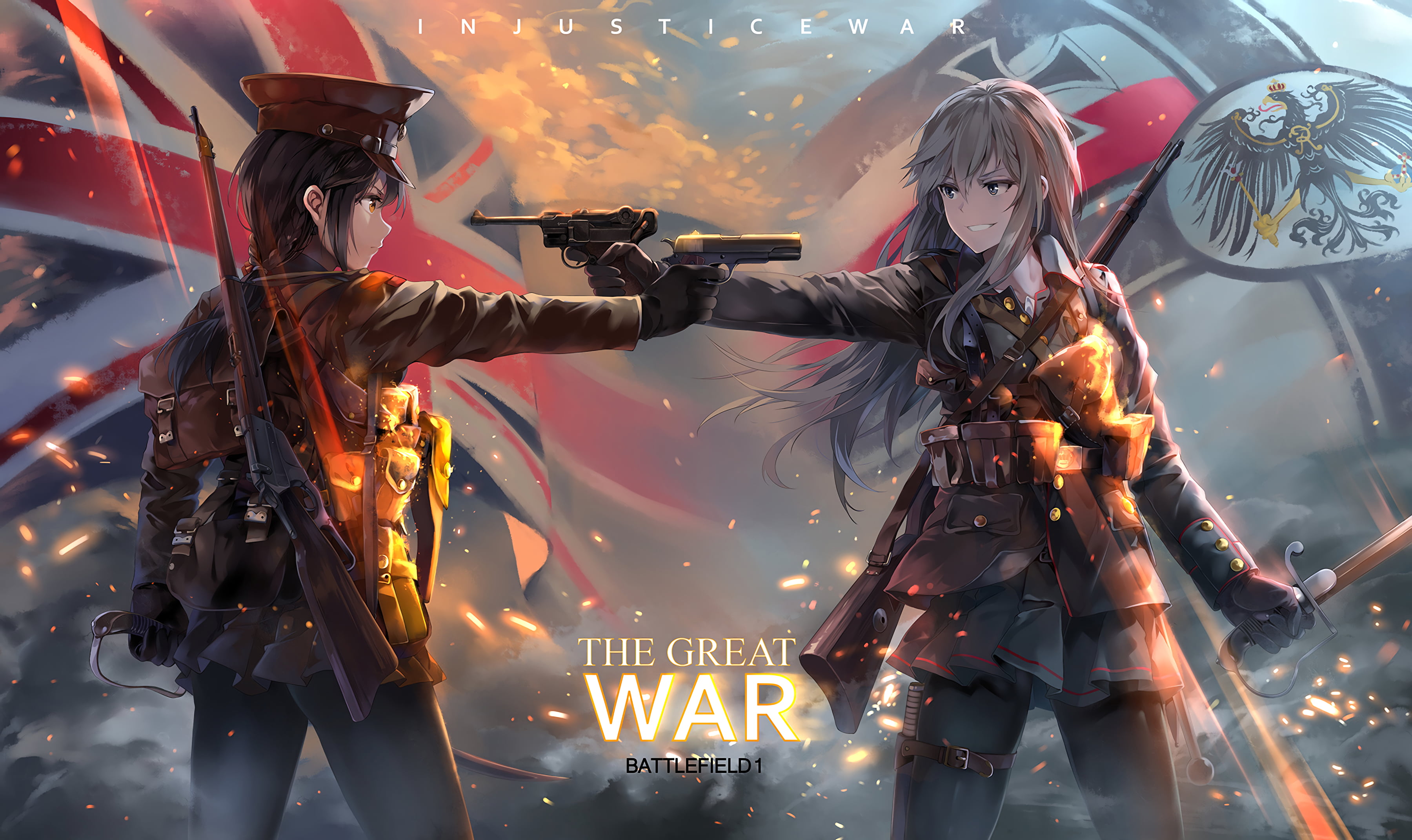 The Great War wallpaper, anime, anime girls, Battlefield, Battlefield 1