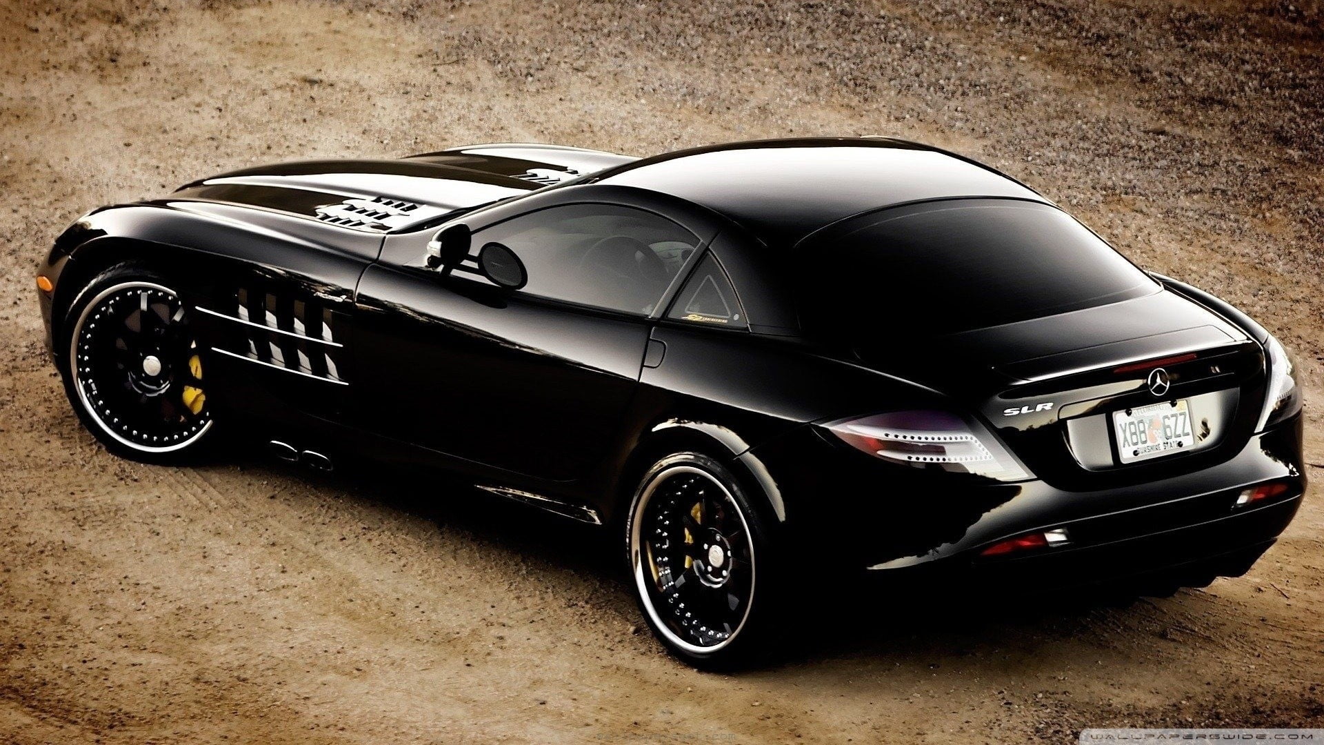 black Acura GL FF coupe, Mercedes-Benz, supercars, Mercedes-Benz SLR