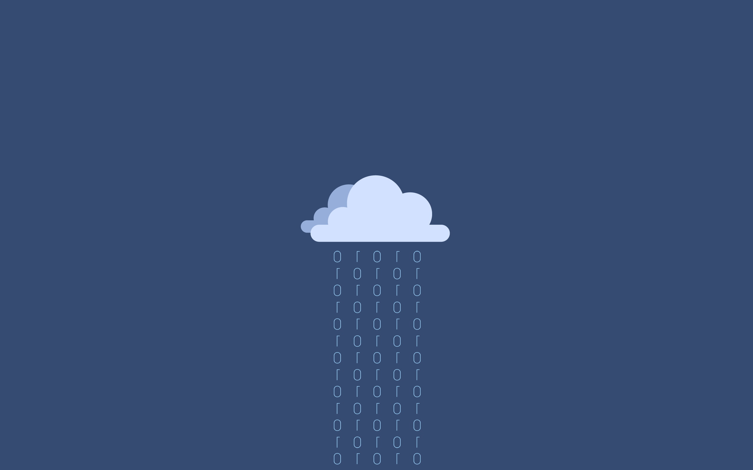Binary, clouds, minimalistic, storage, studio shot, colored background