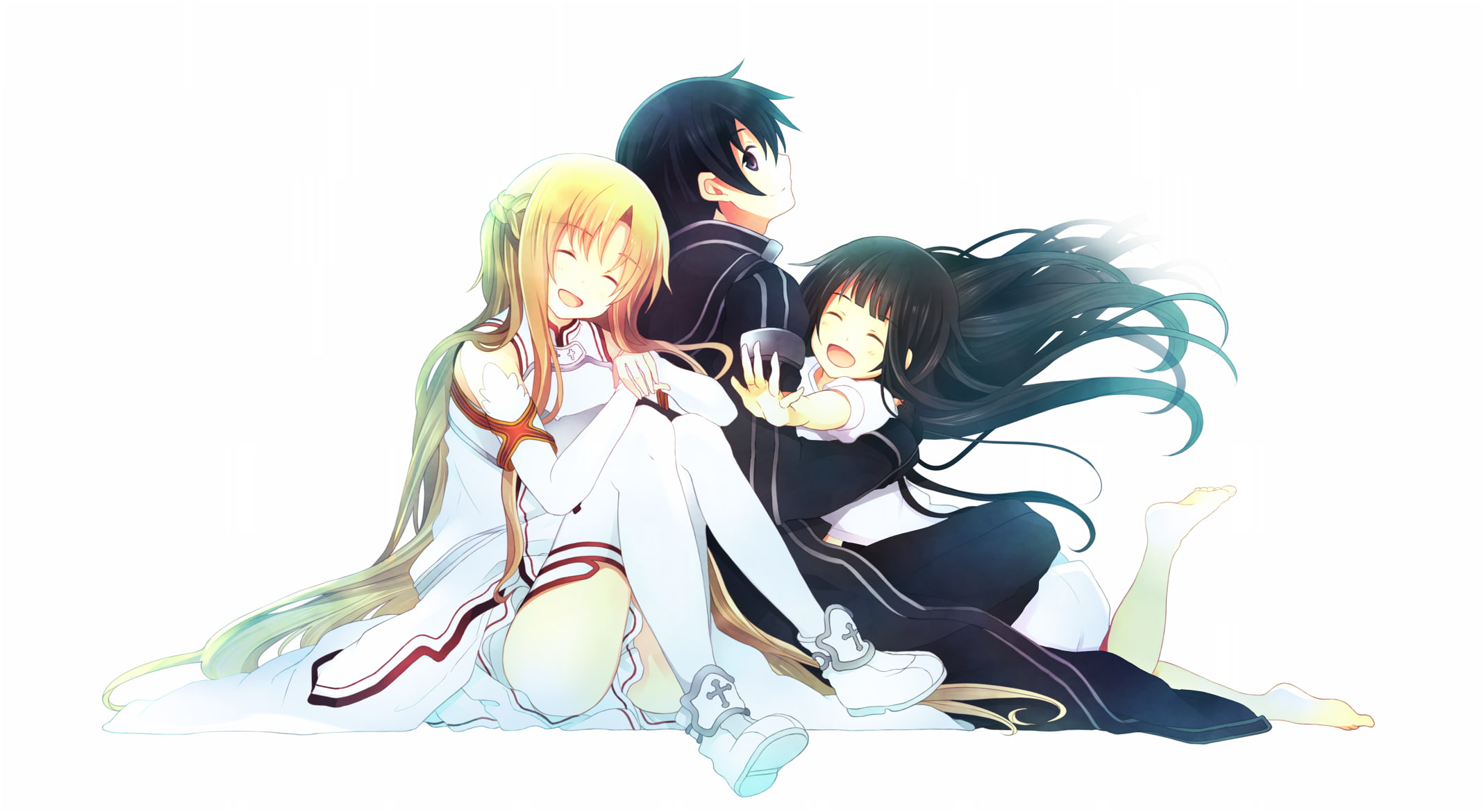 Sword Art Online, Yuuki Asuna, Kirigaya Kazuto, Yui-MHCP001