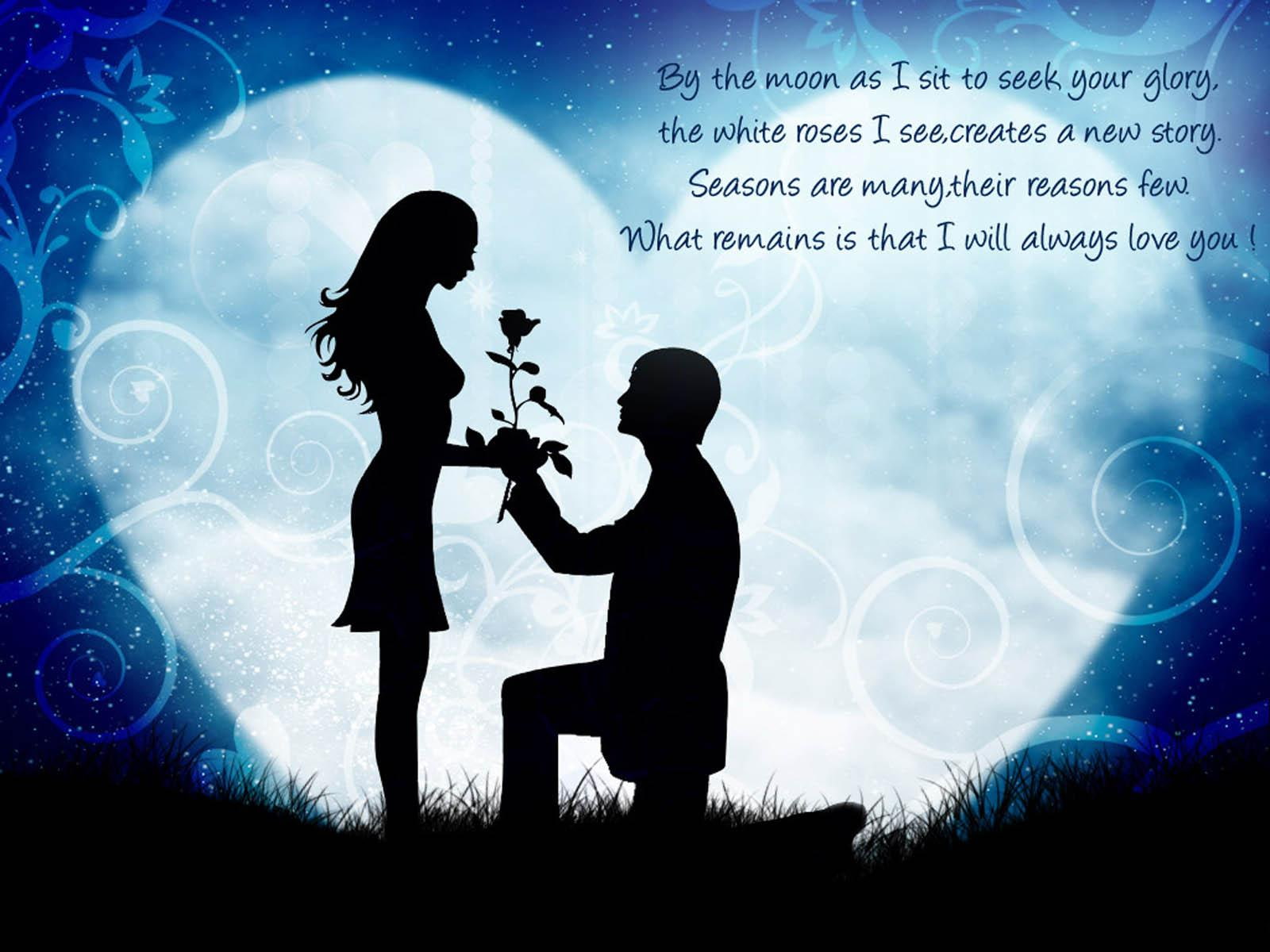 Romantic Couple With Quote High Quality, love