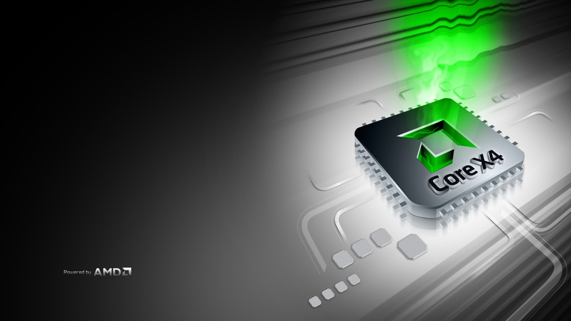 Processor, Cpu, Amd, Green, White, Light, communication, technology