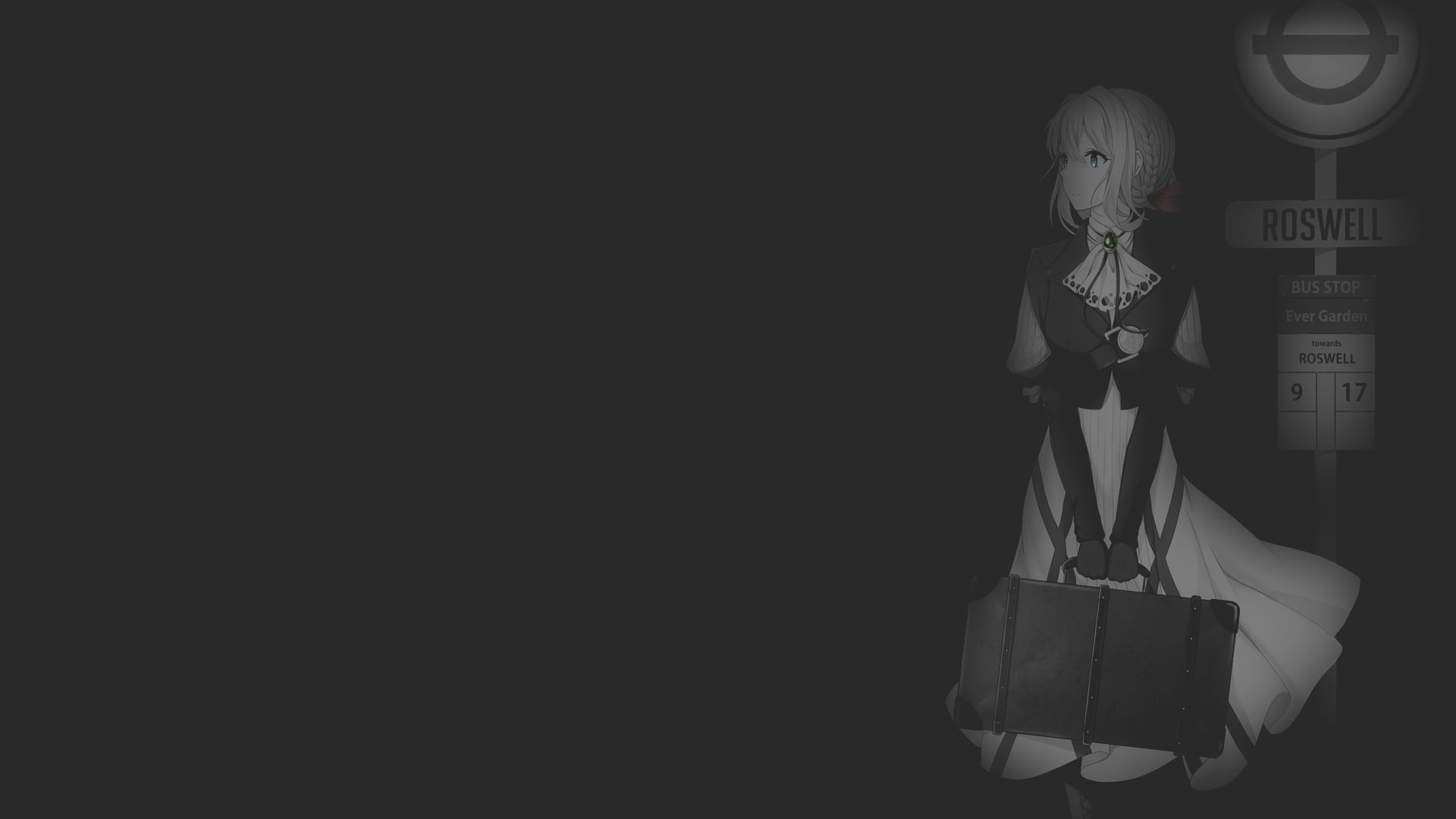 Free Download Hd Wallpaper Anime Anime Girls Fan Art Illustration Minimalism Monochrome