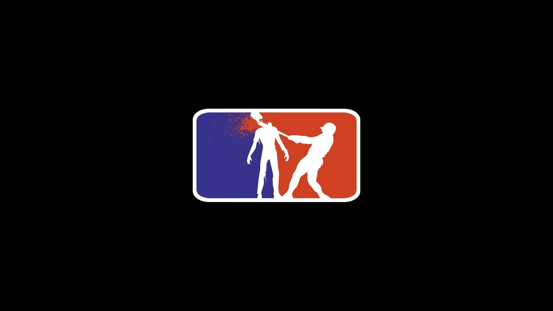 logo, dark humor, sport, baseball, simple background, Dead Island