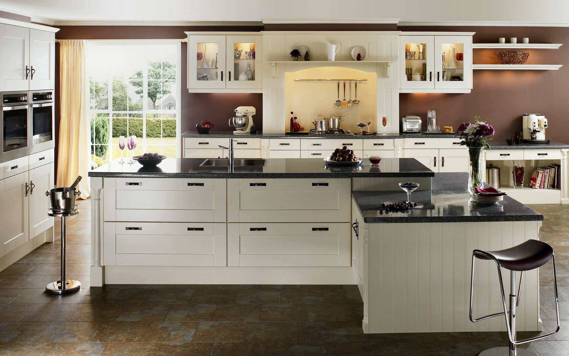 White Contemporany Kitchen, kitchen cabinets, furniture, kitchen design