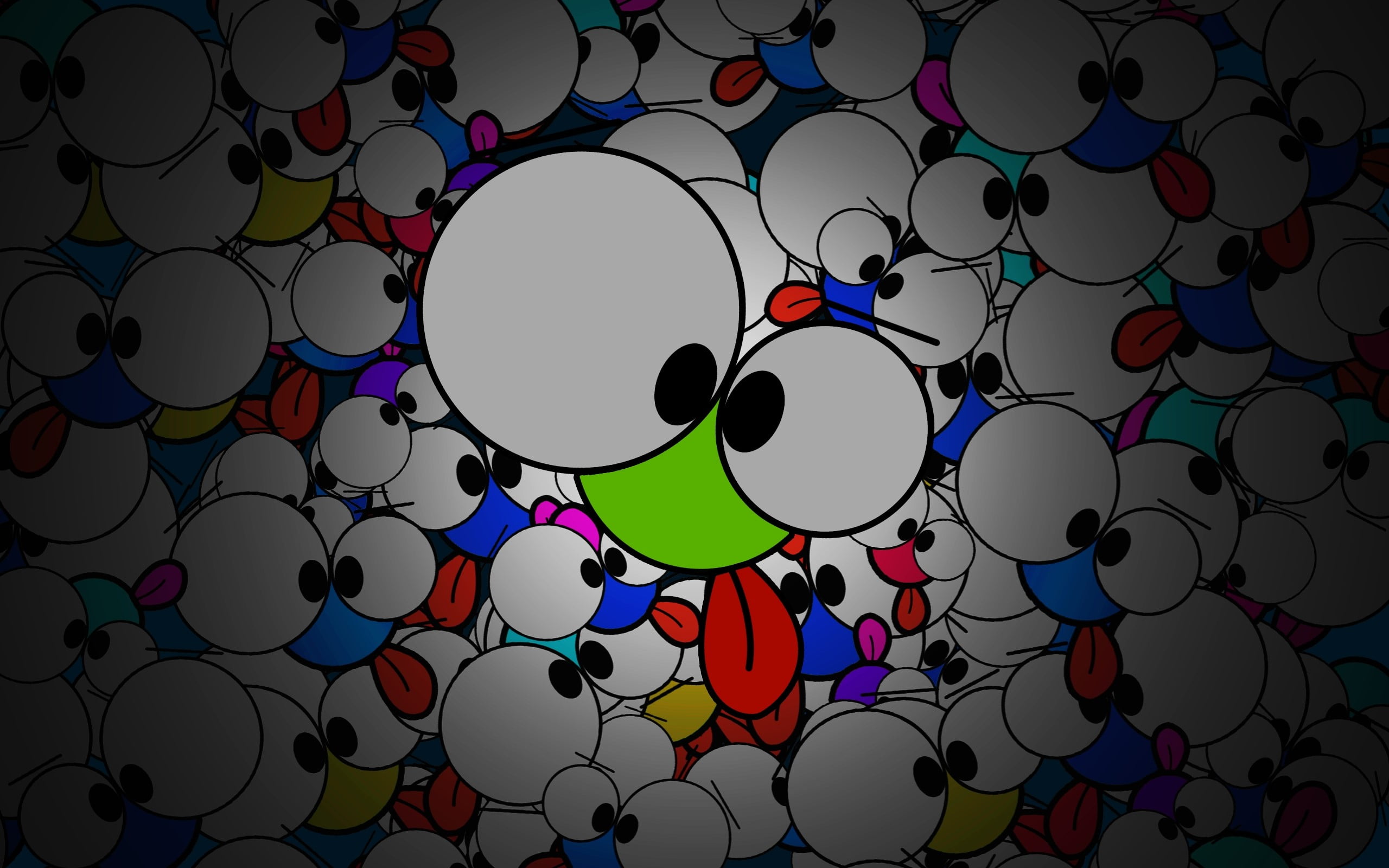 Drawing, Muzzle, Dark, Bright, shape, circle, multi colored