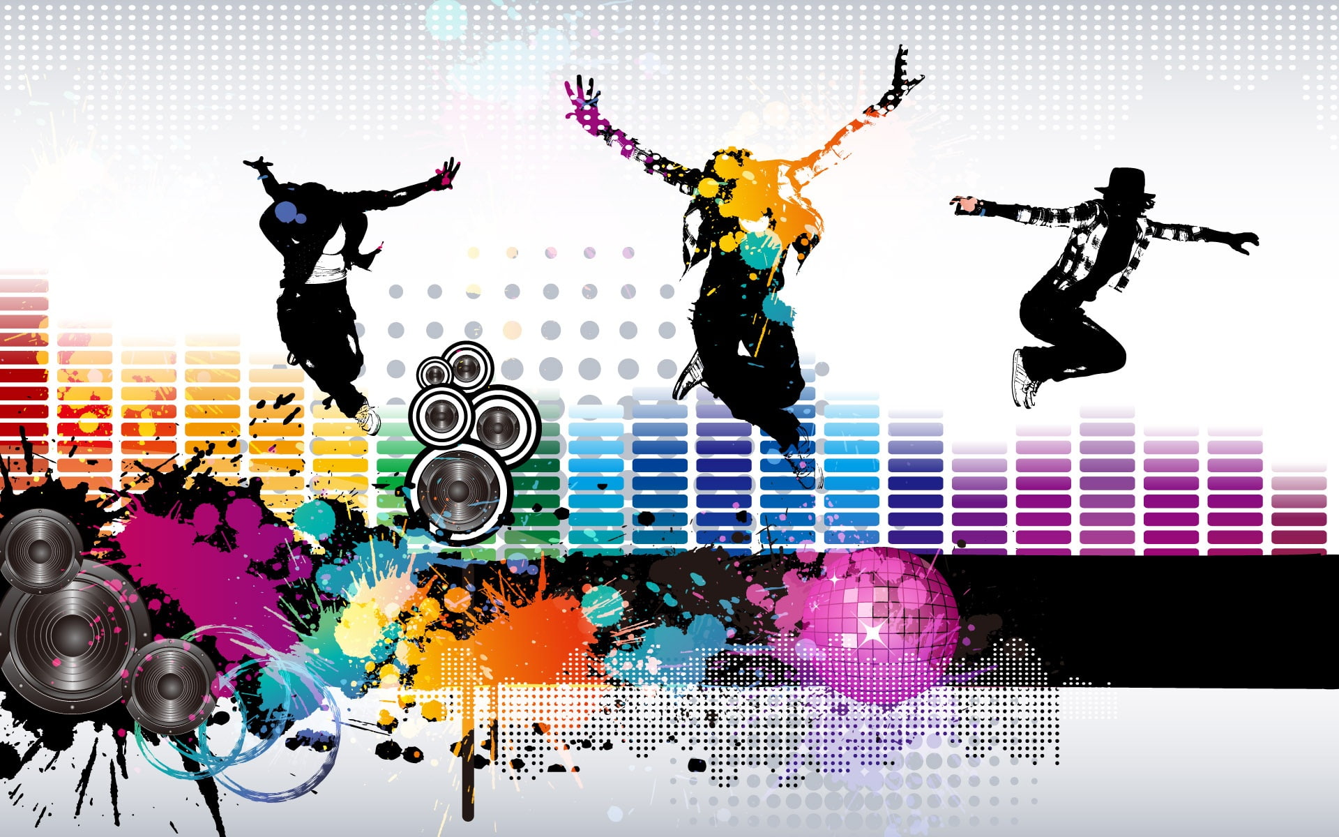 Colorful music fly vector