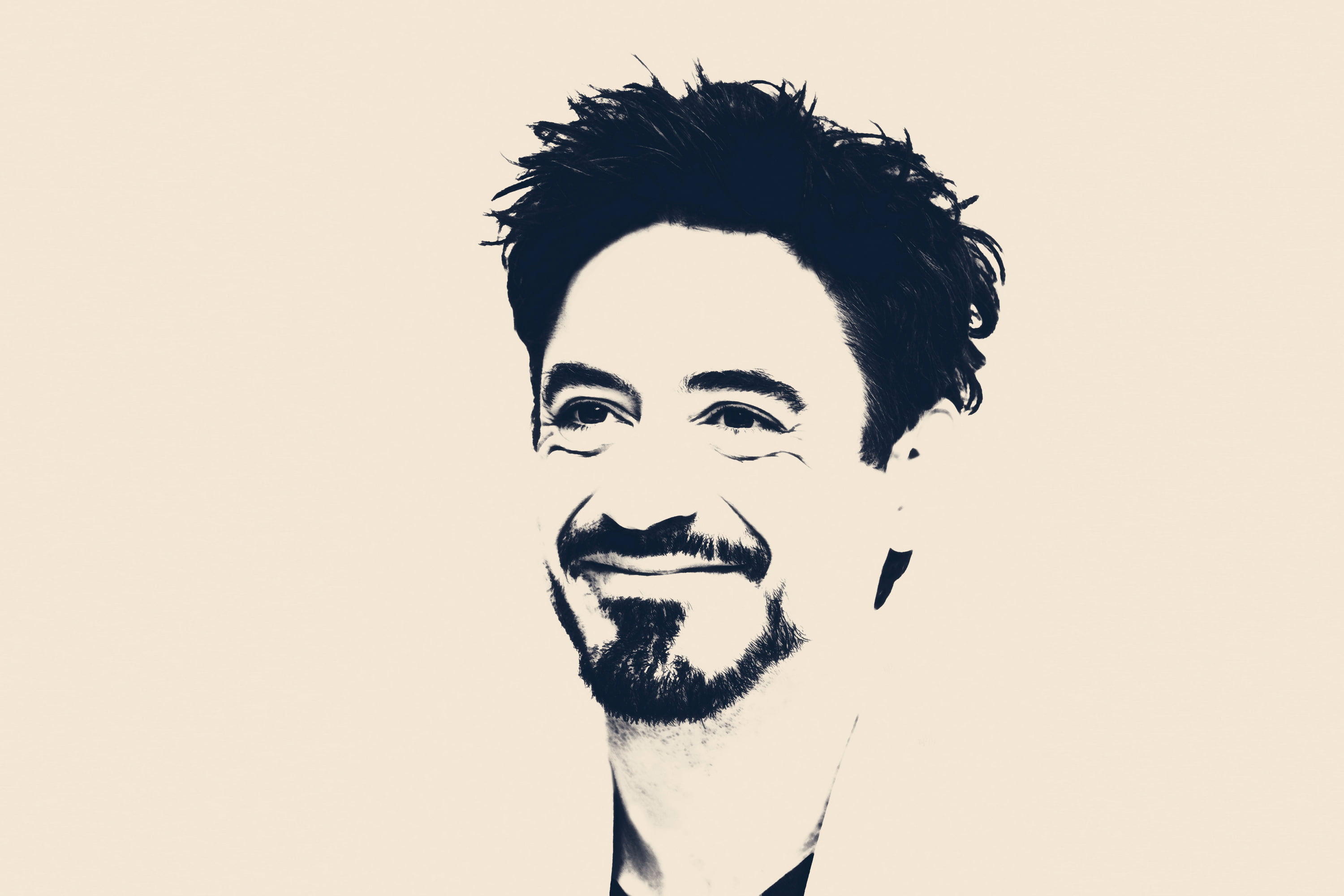 Tony Stark sketch, portrait, art, Robert Downey Jr, headshot