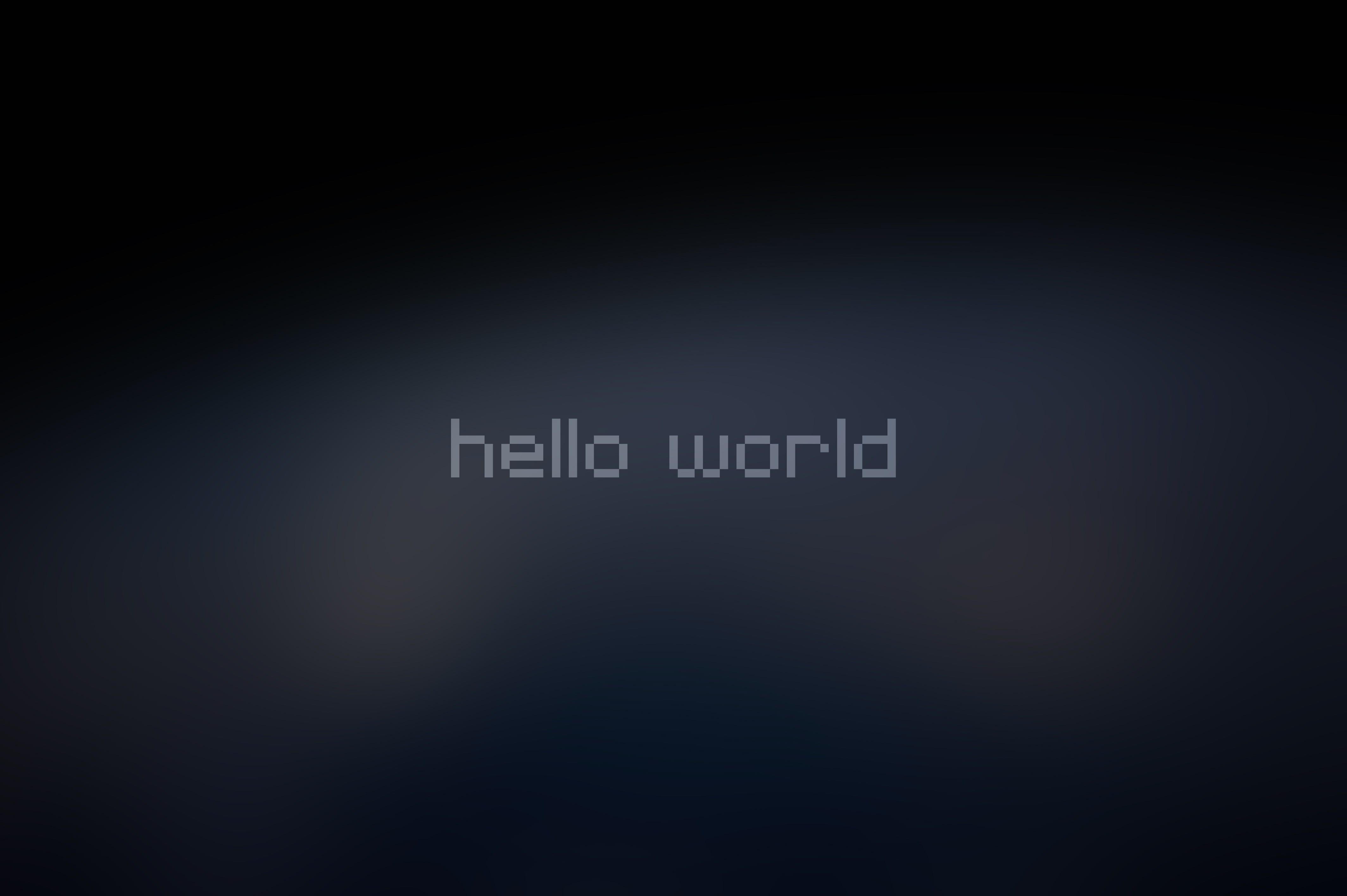 hello world text on gray background, simple background, quote