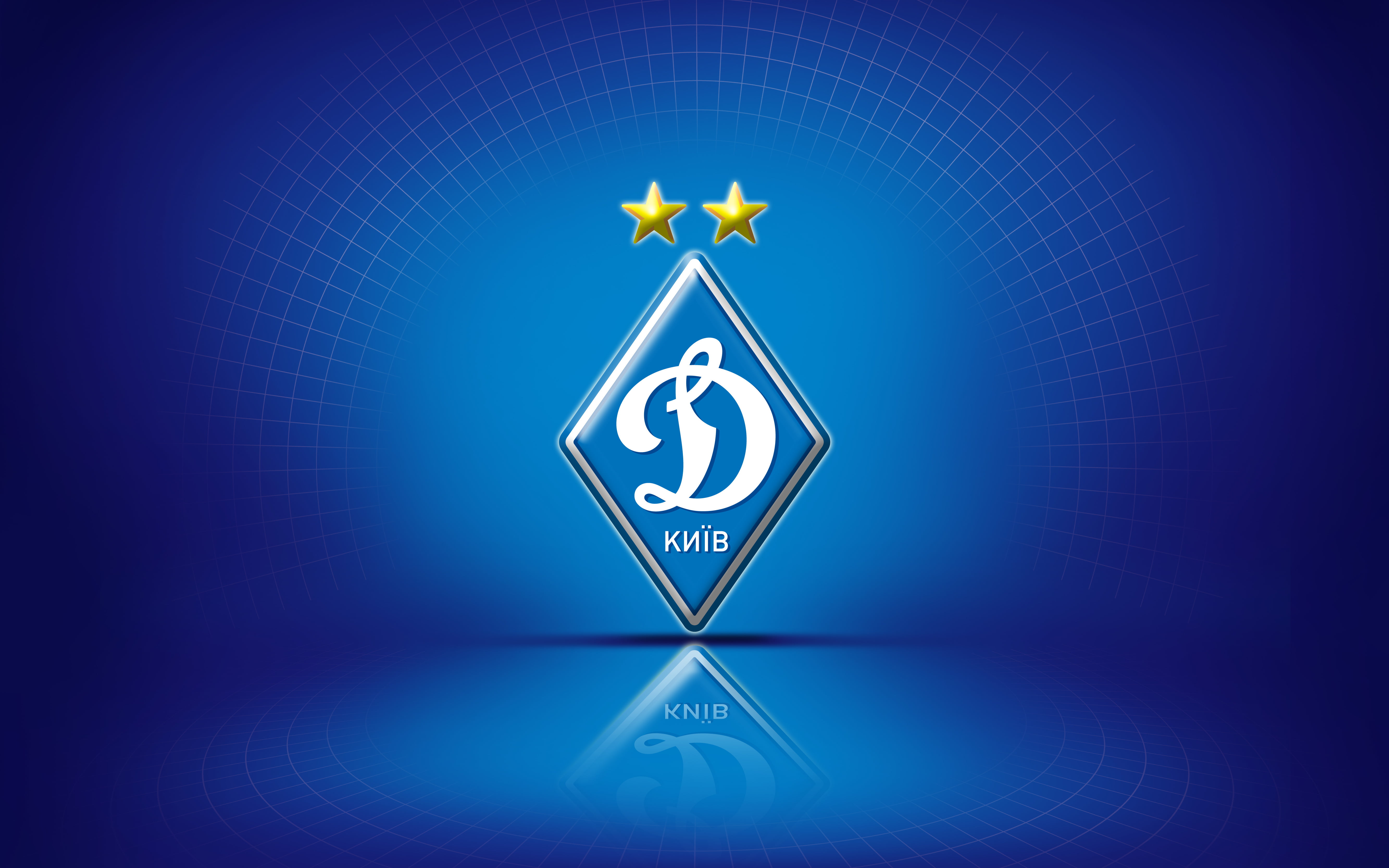 blue diamond logo, football, club, Kiev, Dynamo, symbol, sign