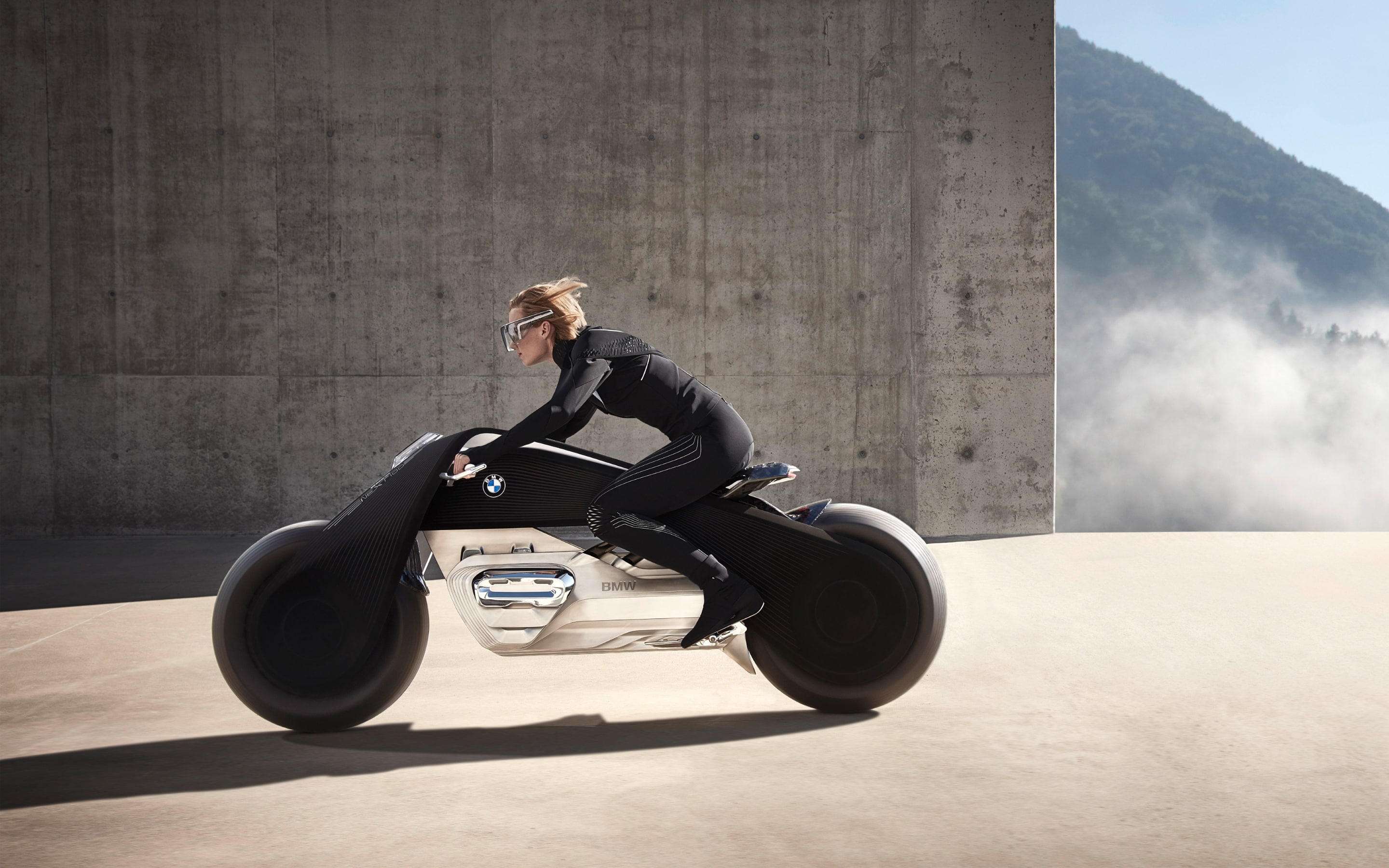 bmw motorrad vision next 100, side view, concept, motorcycle