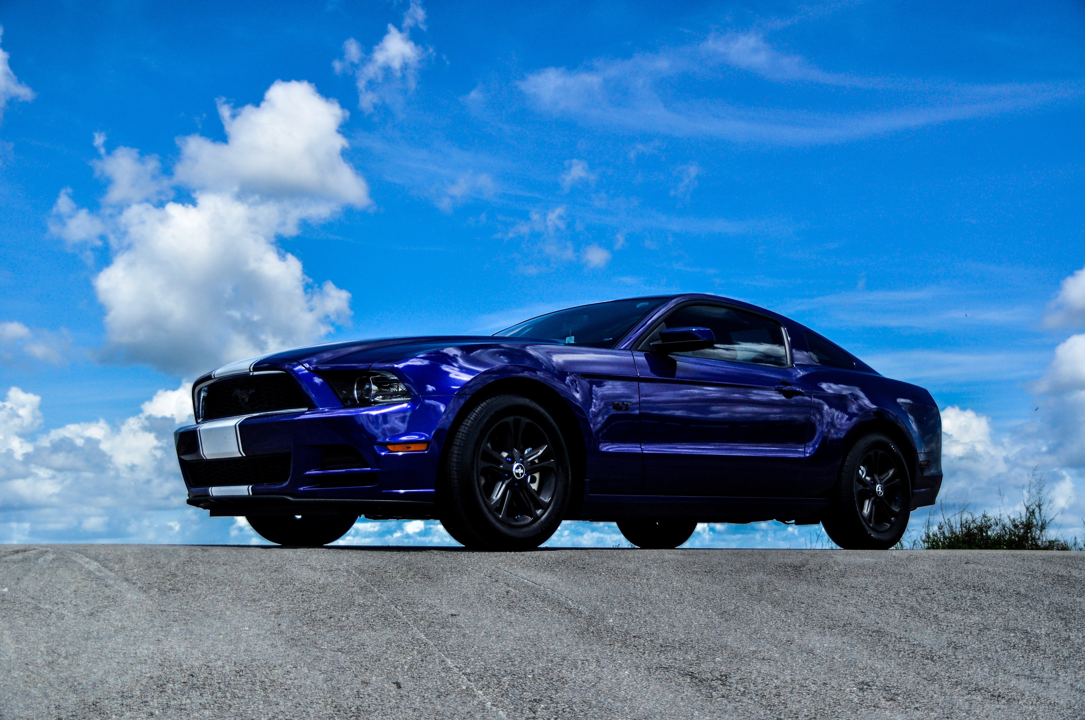 Ford, Ford Mustang, Blue Car, Muscle Car, Vehicle