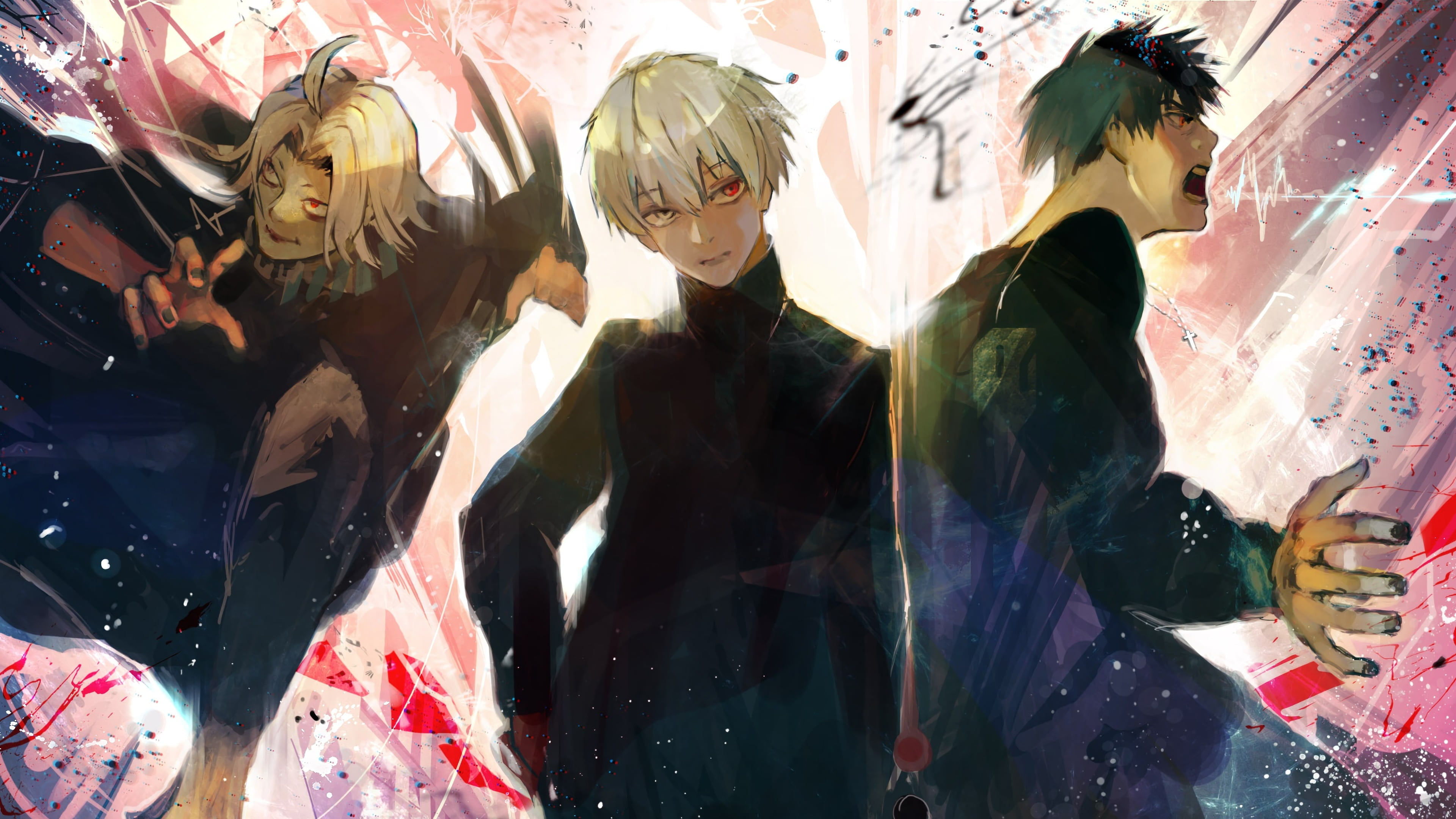 Anime, Tokyo Ghoul:re, Ken Kaneki, Koutarou Amon, Seidou Takizawa