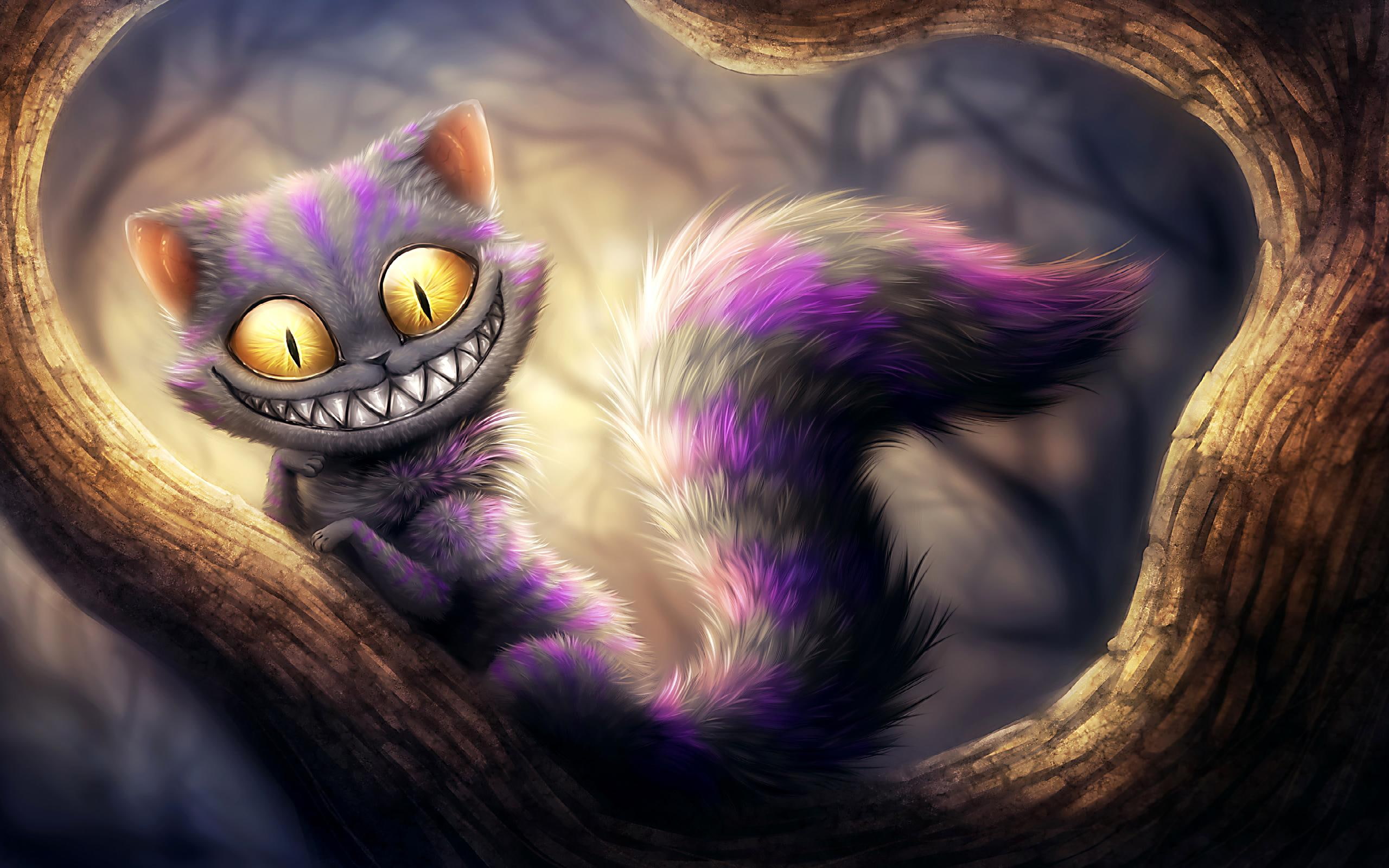 Funny Fantasy Cat Smiling :d, abstract, fanatsy, 3d and abstract