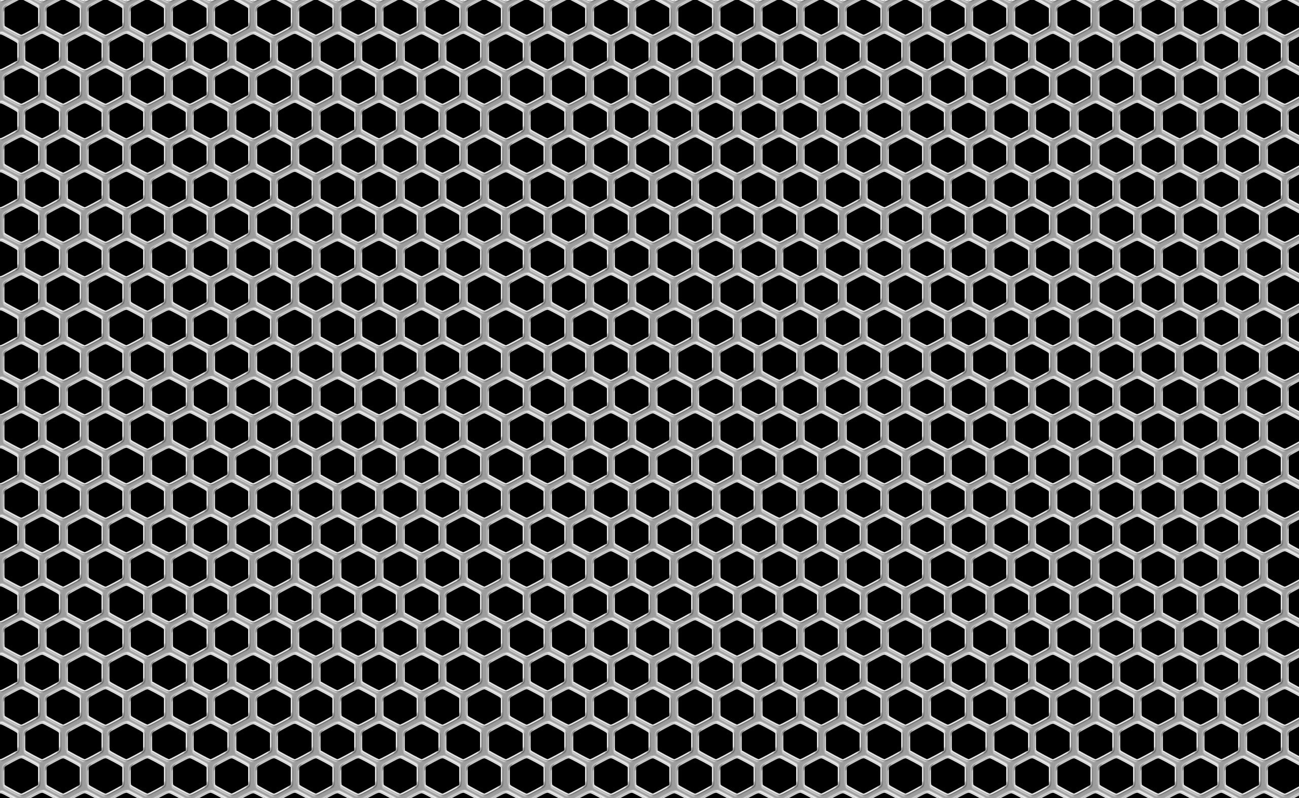 Hexagonal Grid, gray honeycomb wallpaper, Aero, Patterns, backgrounds