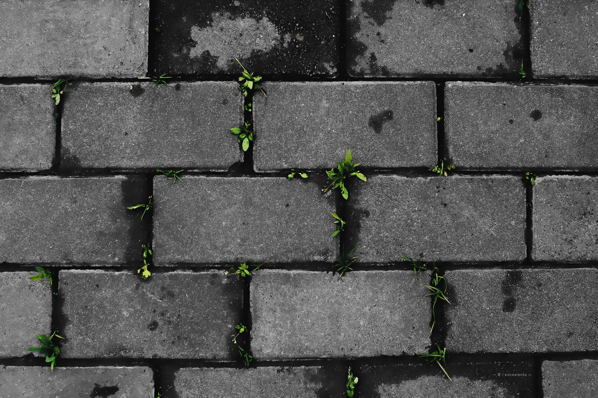 gray cinder blocks, wall, backgrounds, full frame, footpath, pattern