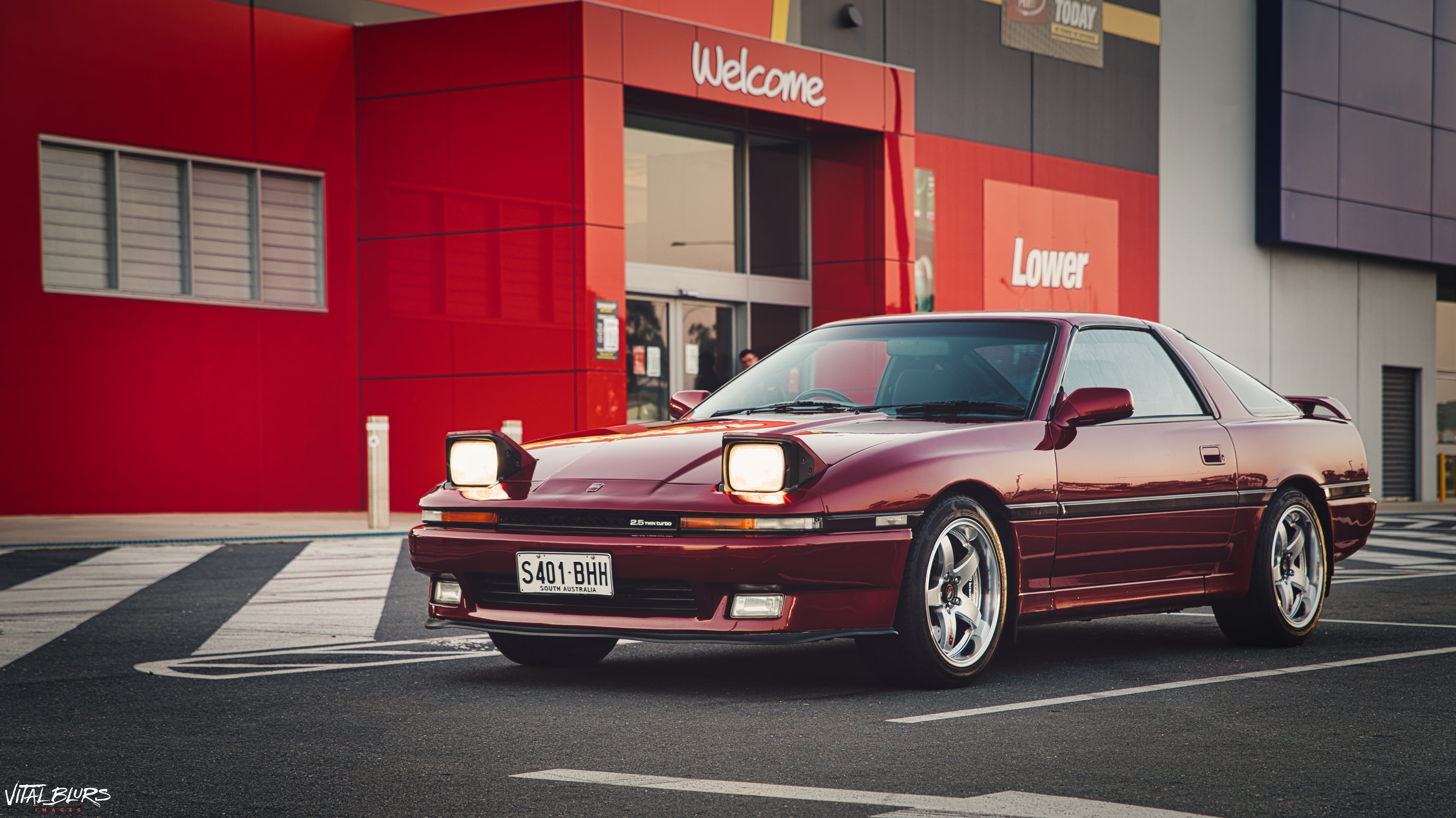 Toyota Supra MK3, Japanese cars, JDM, red cars, vehicle, outdoors