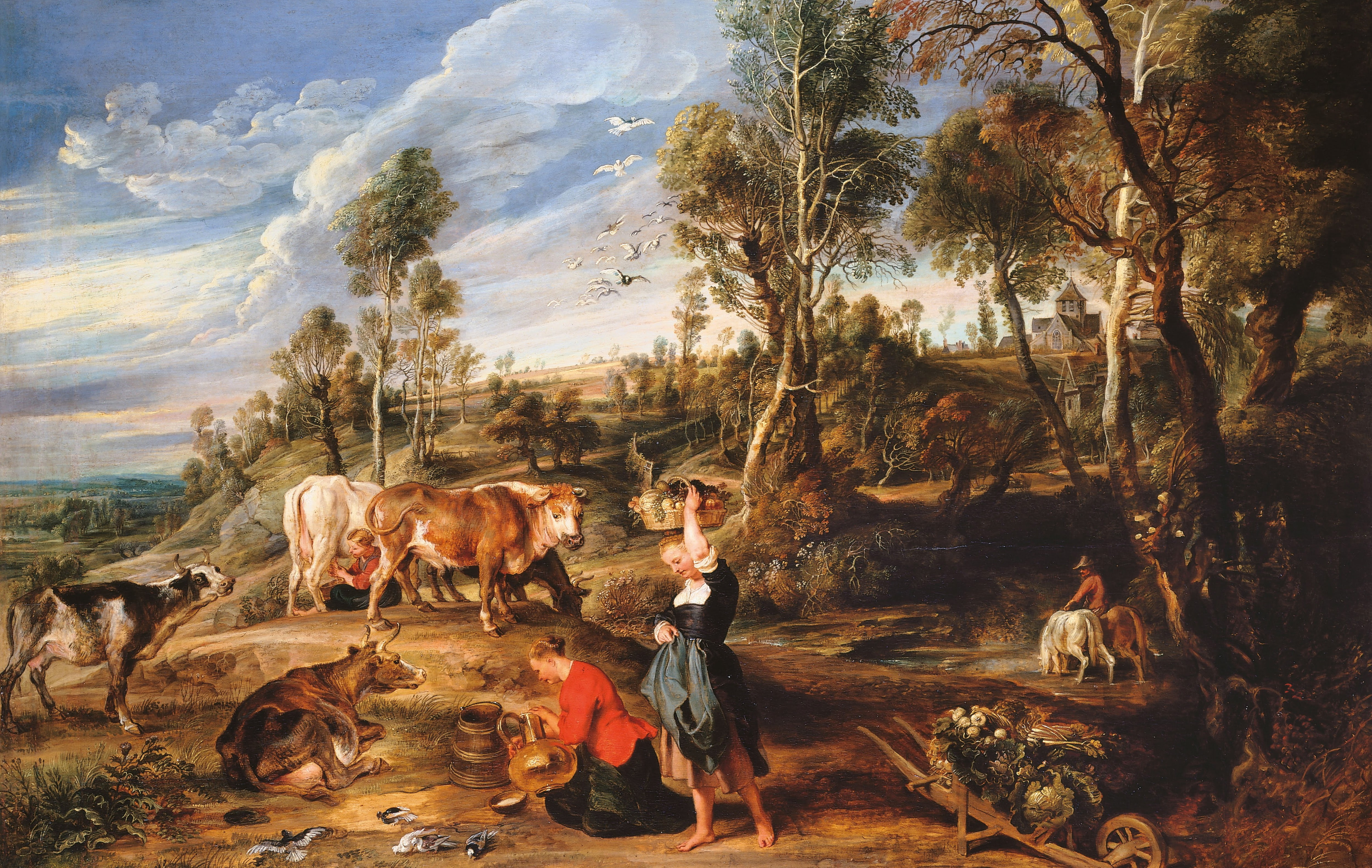 animals, picture, cows, Peter Paul Rubens, Pieter Paul Rubens