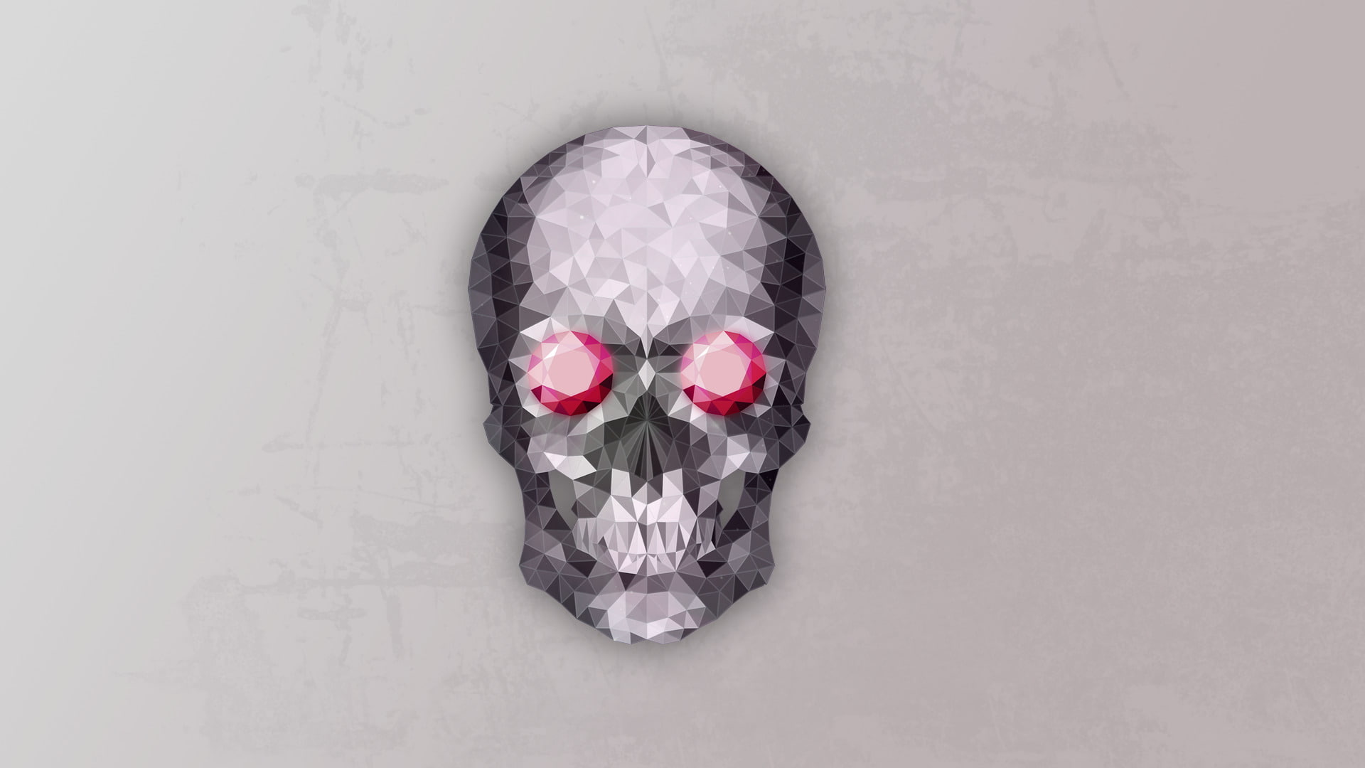 1920x1080 px artwork digital art Low Poly Simple Background skull People Actresses HD Art