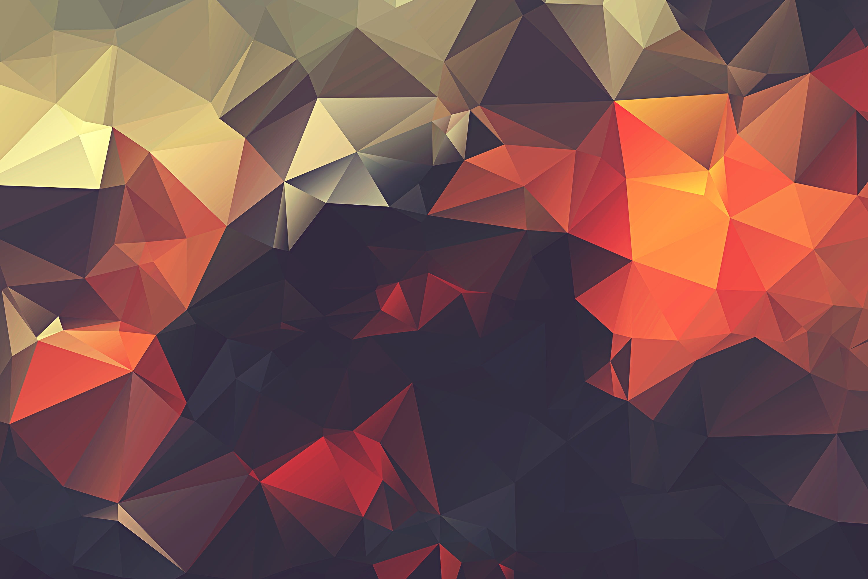 multicolored geometric-themed abstract wallpaper, low poly, minimalism