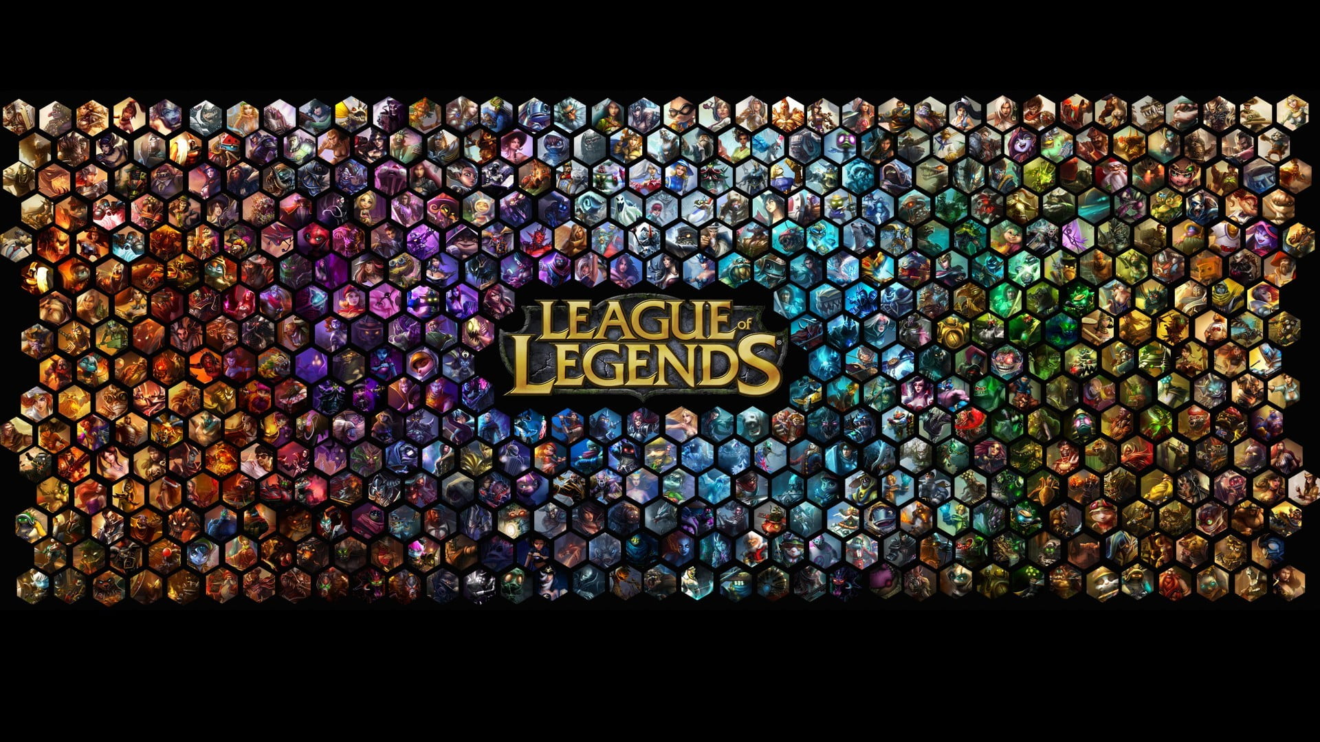 League of Legends wallpaper, collage, video games, multi colored