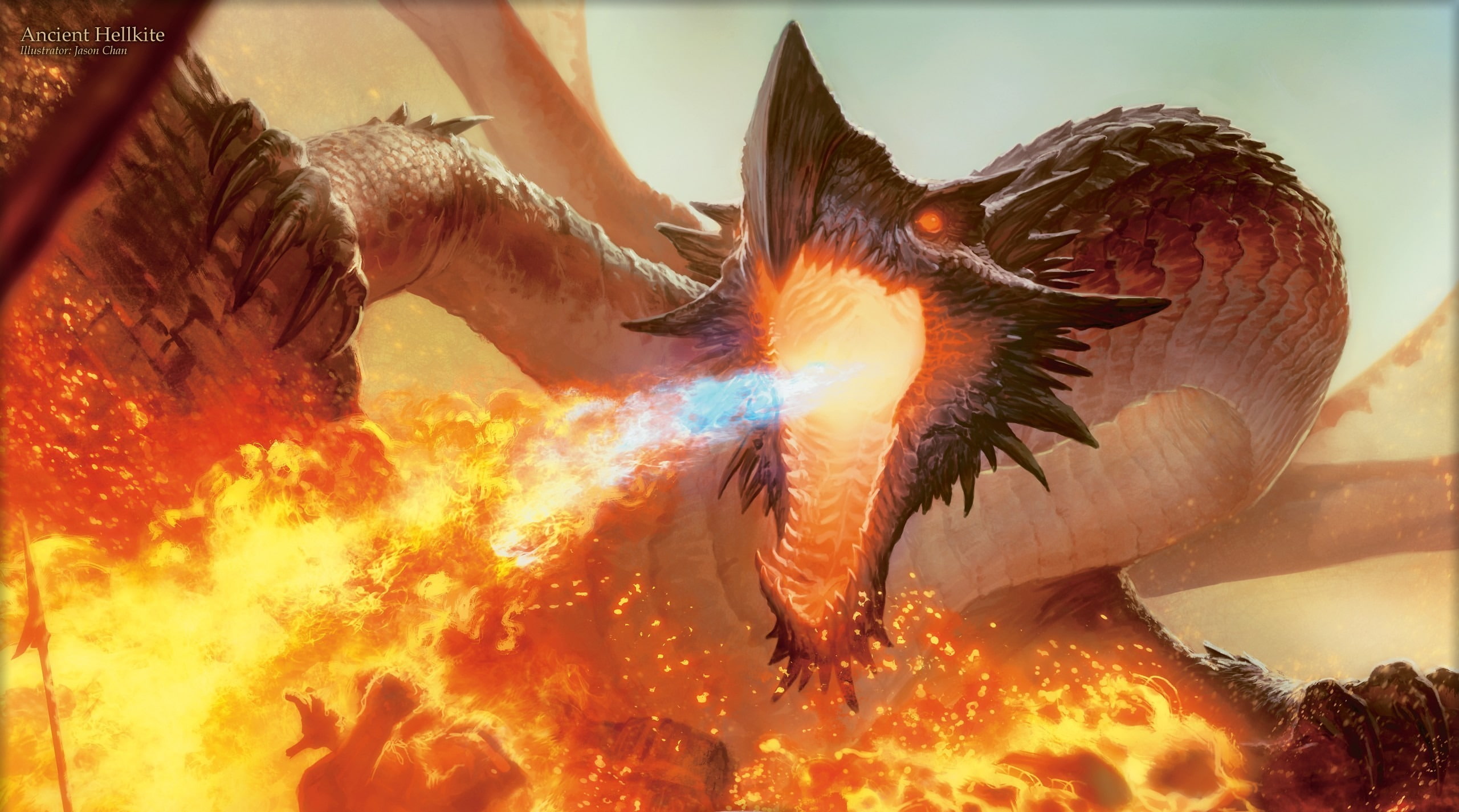 Wyrm firing flame digital wallpaper, Dragon, mouth, fire - Natural Phenomenon