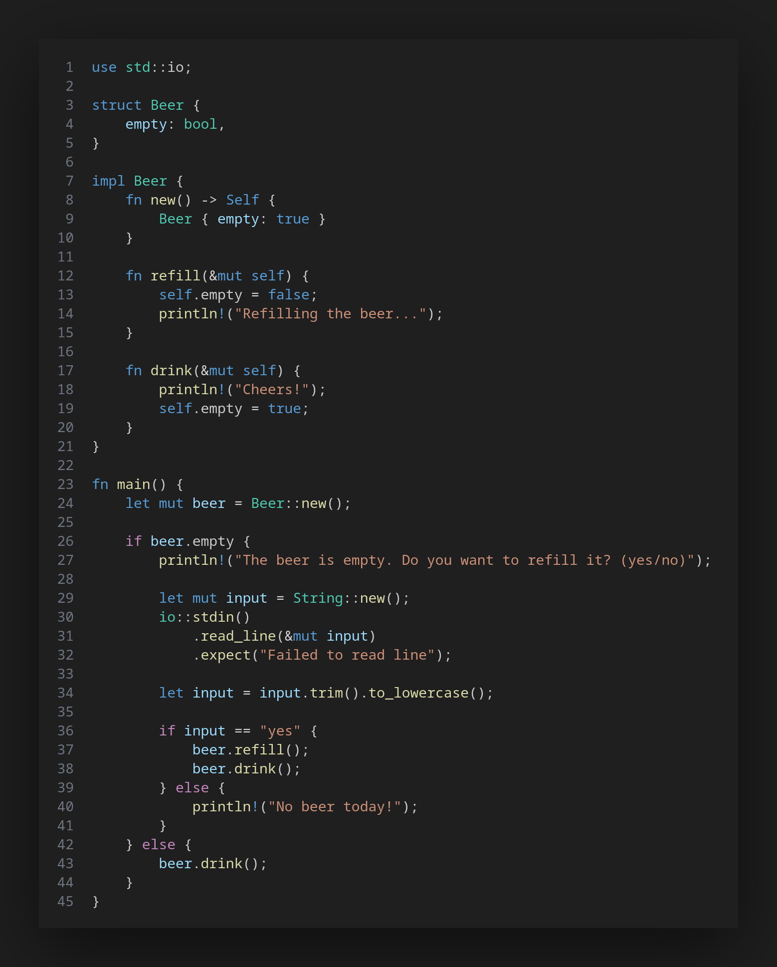 beer, programming, code, development, Rust (programming language)
