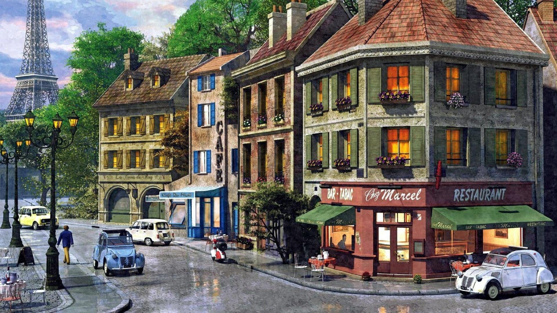 metropolis, europe, france, paris, art, painting, window, real estate