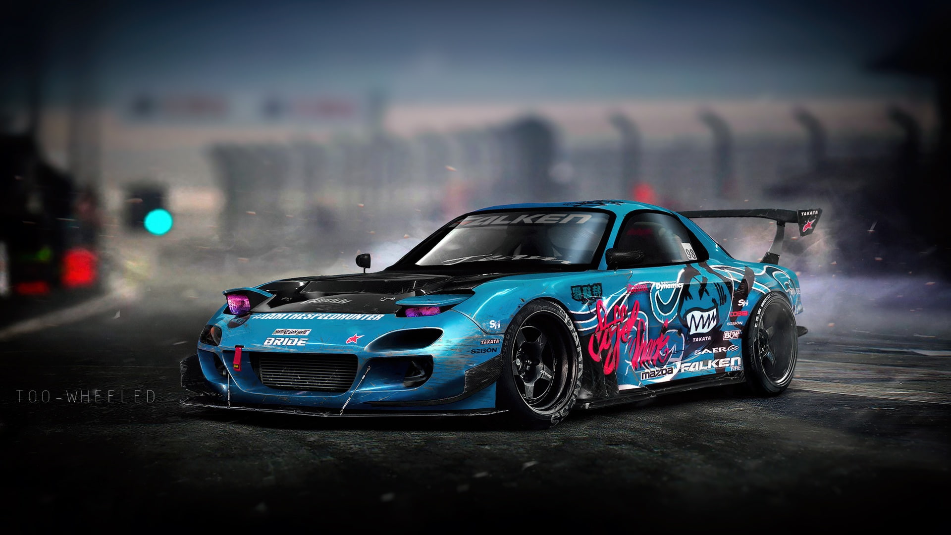 Free download | HD wallpaper: Auto, Blue, Machine, Drift, Mazda ...