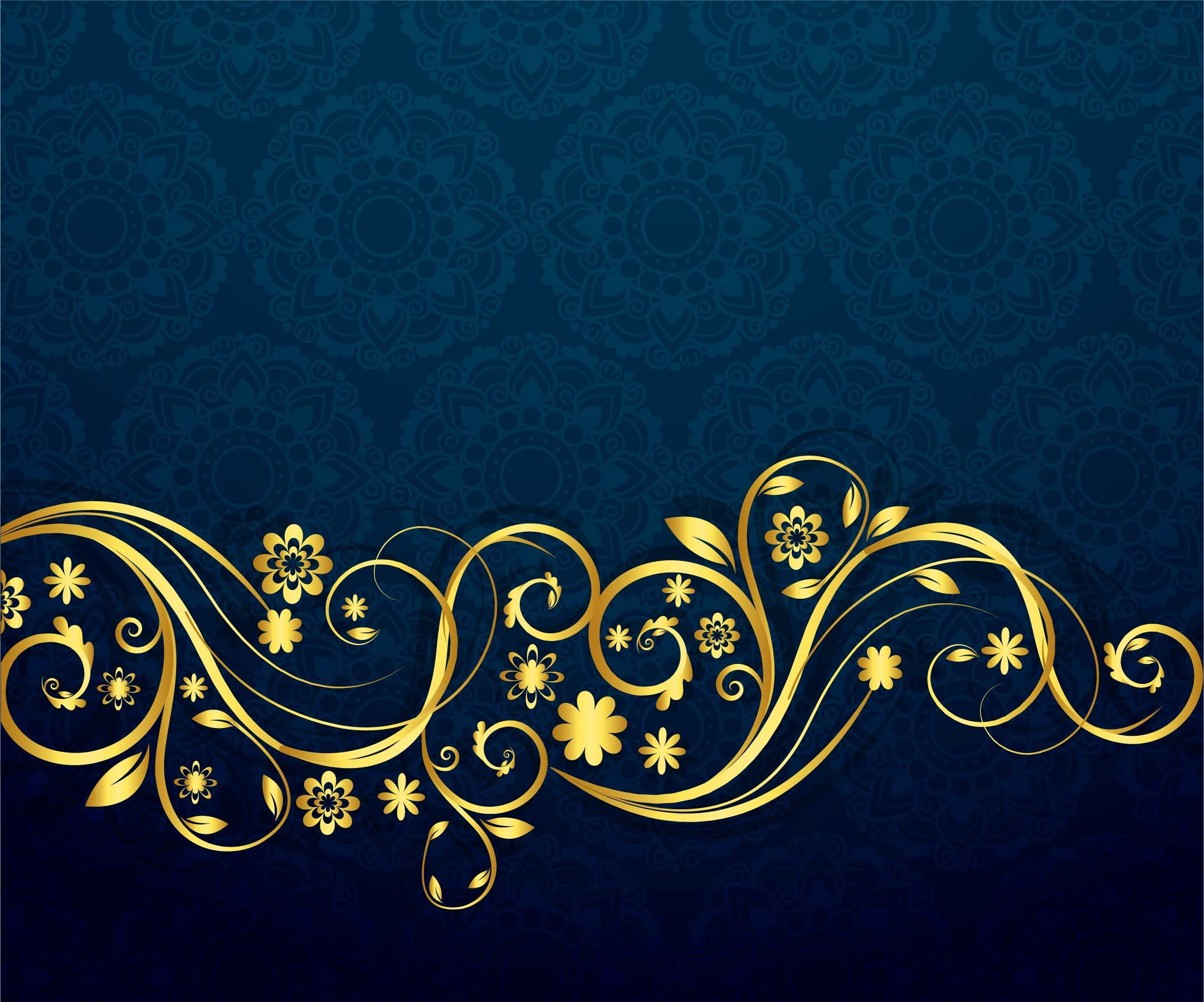 pattern, texture, ornament, blue background