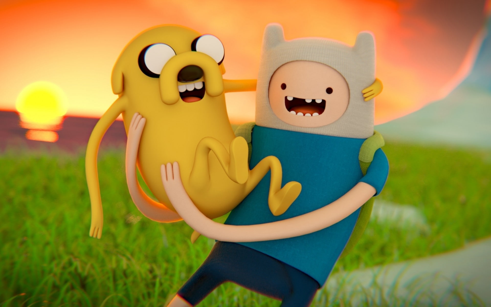 Adventure Time Cool Poster, finn the human and jake the dog character