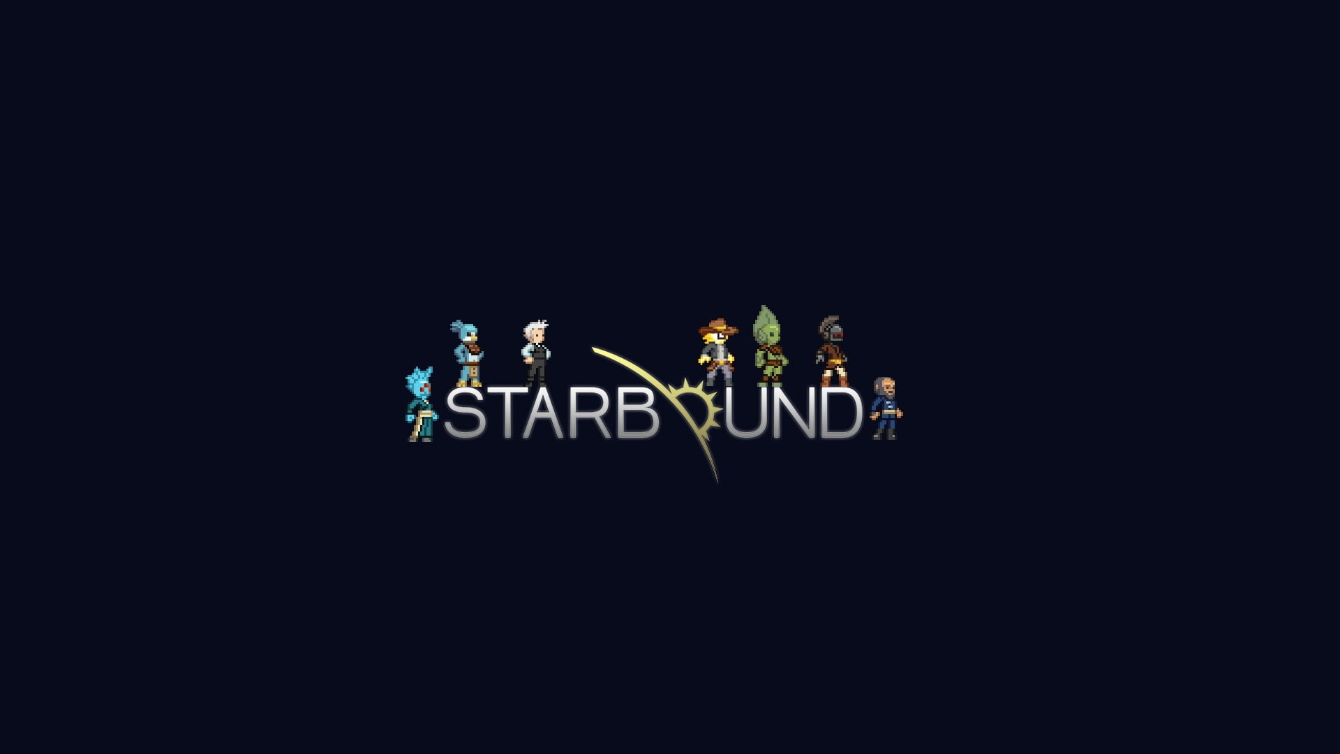 video games starbound simple background typography, studio shot