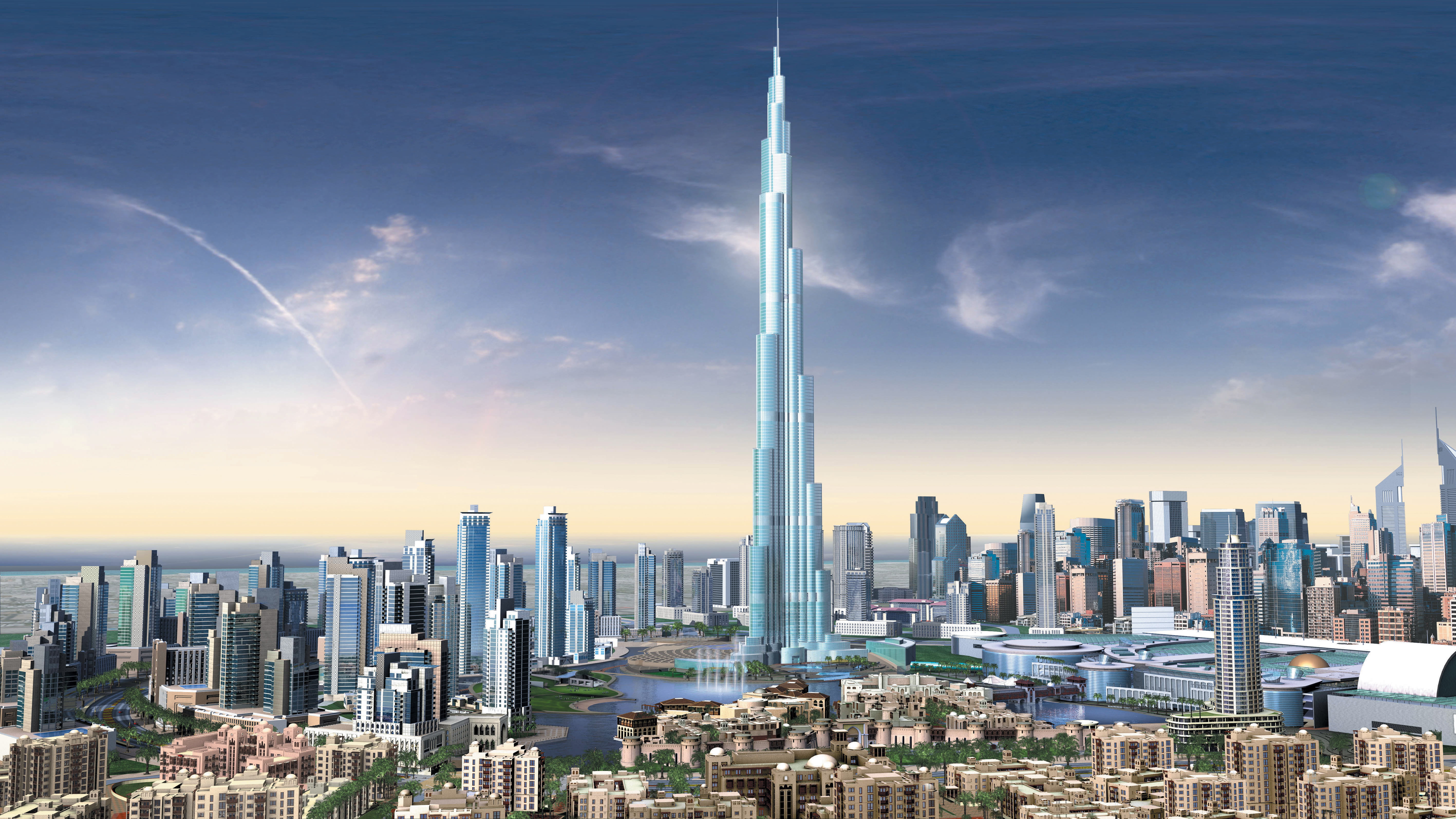 Dubai Burj Khalifa Megatall Skyscraper In Dubai United Arab Emirates Tallest Structure In The World High 829 8 Meters Wallpaper Hd 5669×3189
