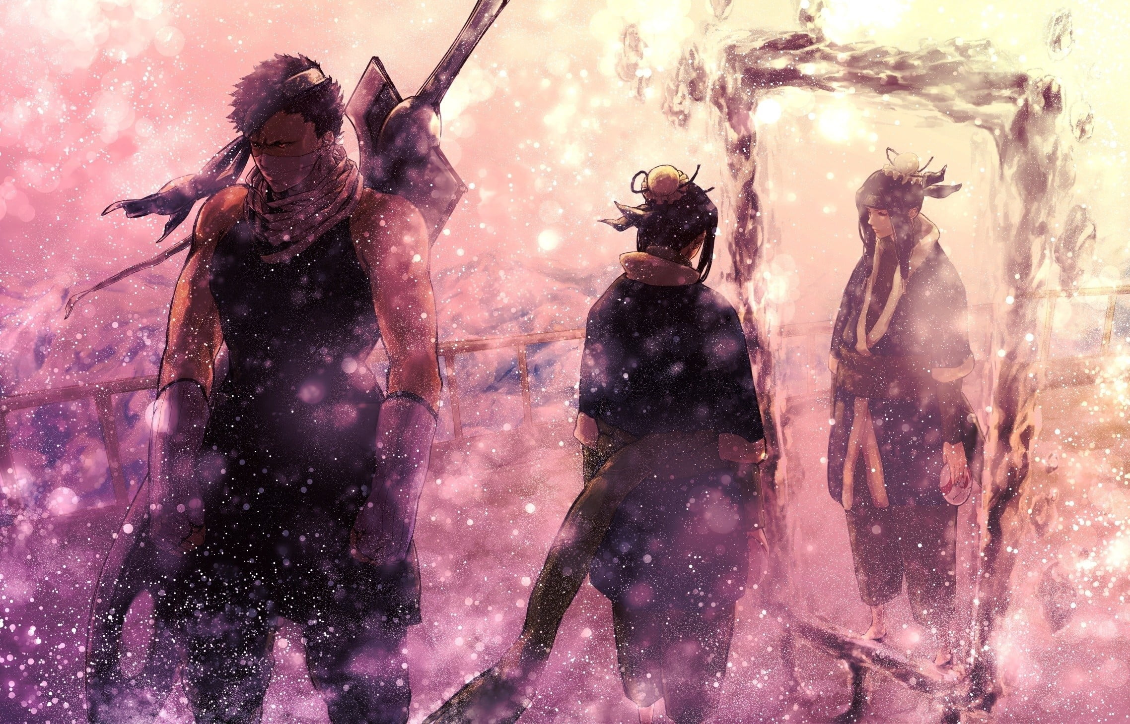 Seven Swords Man digital wallpaper, Naruto Shippuuden, Momochi Zabuza