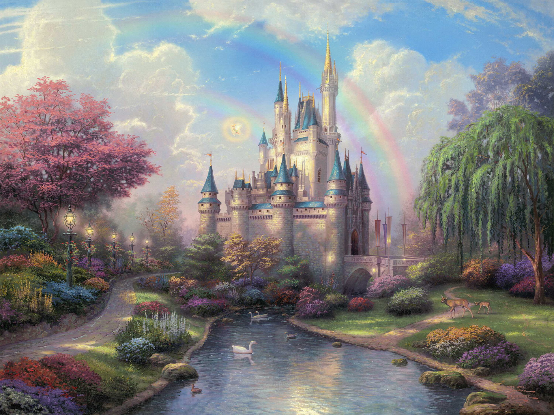 Disneyland Castle Drawing Rainbow Disney HD, digital/artwork