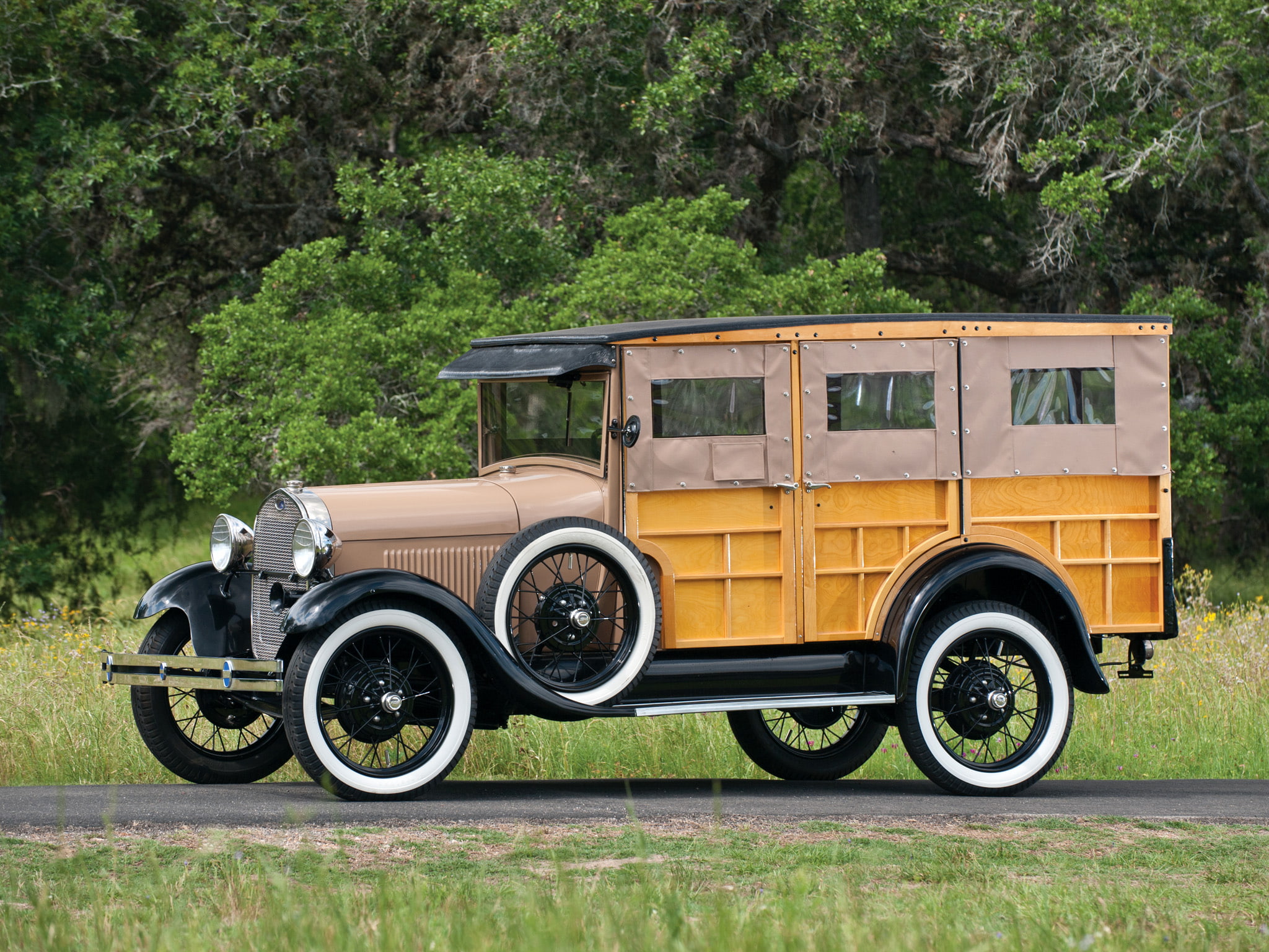 150а, 1929, ford, model a, retro, stationwagon, truck, woody