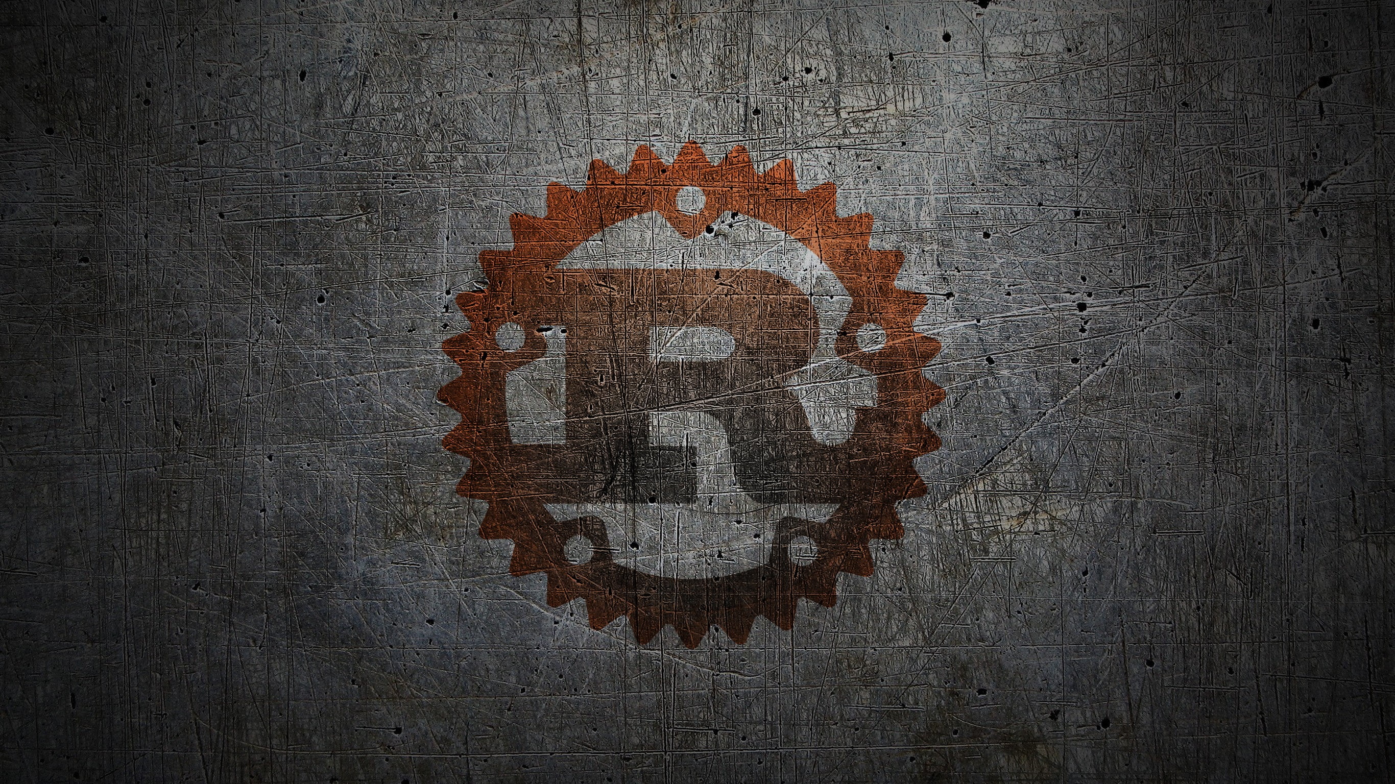 red R logo, rust, code, programming language, no people, textured