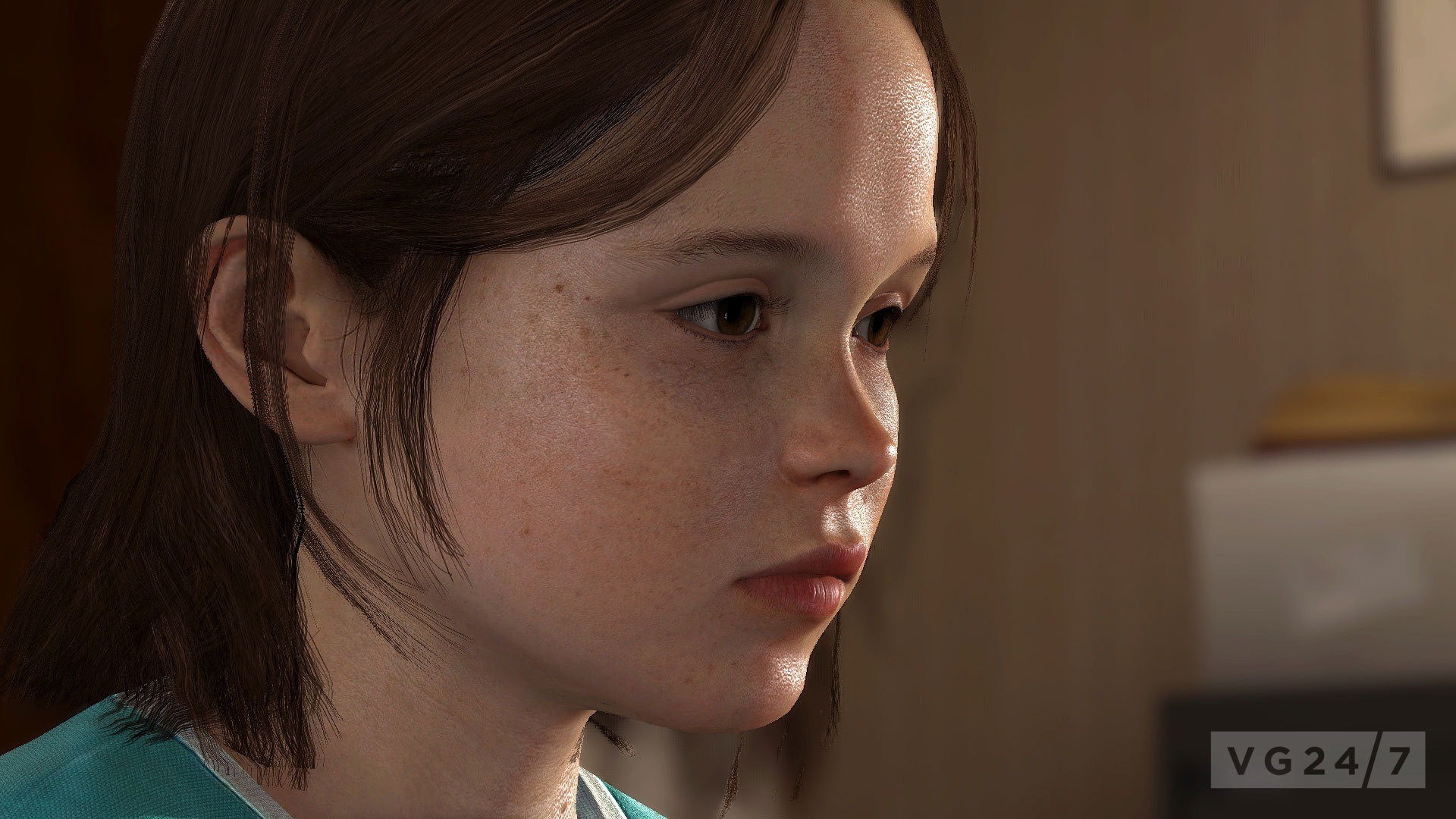 beyond two souls, headshot, one person, portrait, indoors, sadness