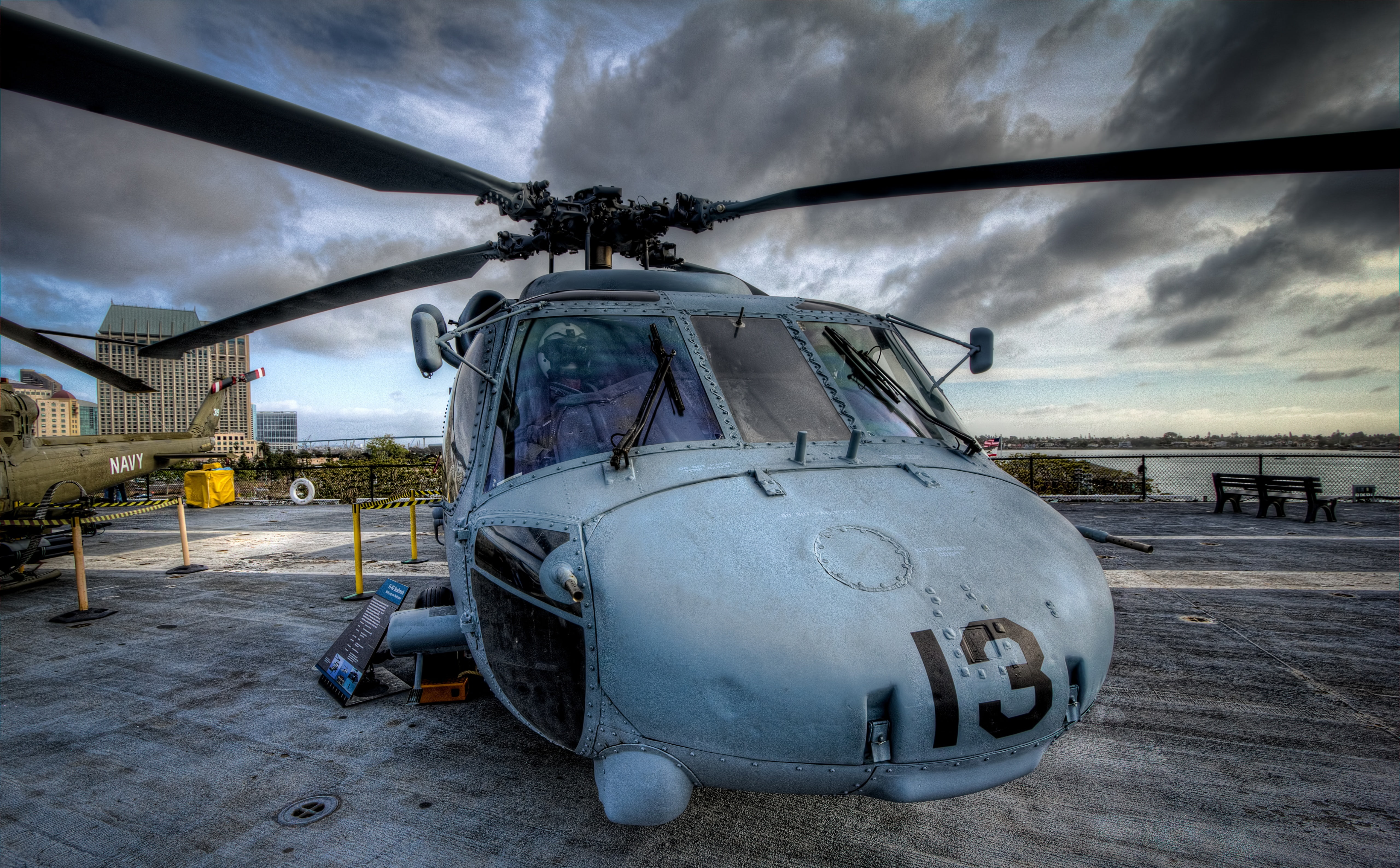 H-60 Seahawk, gray helicopter, Army, Pacific, Ocean, Aircraft