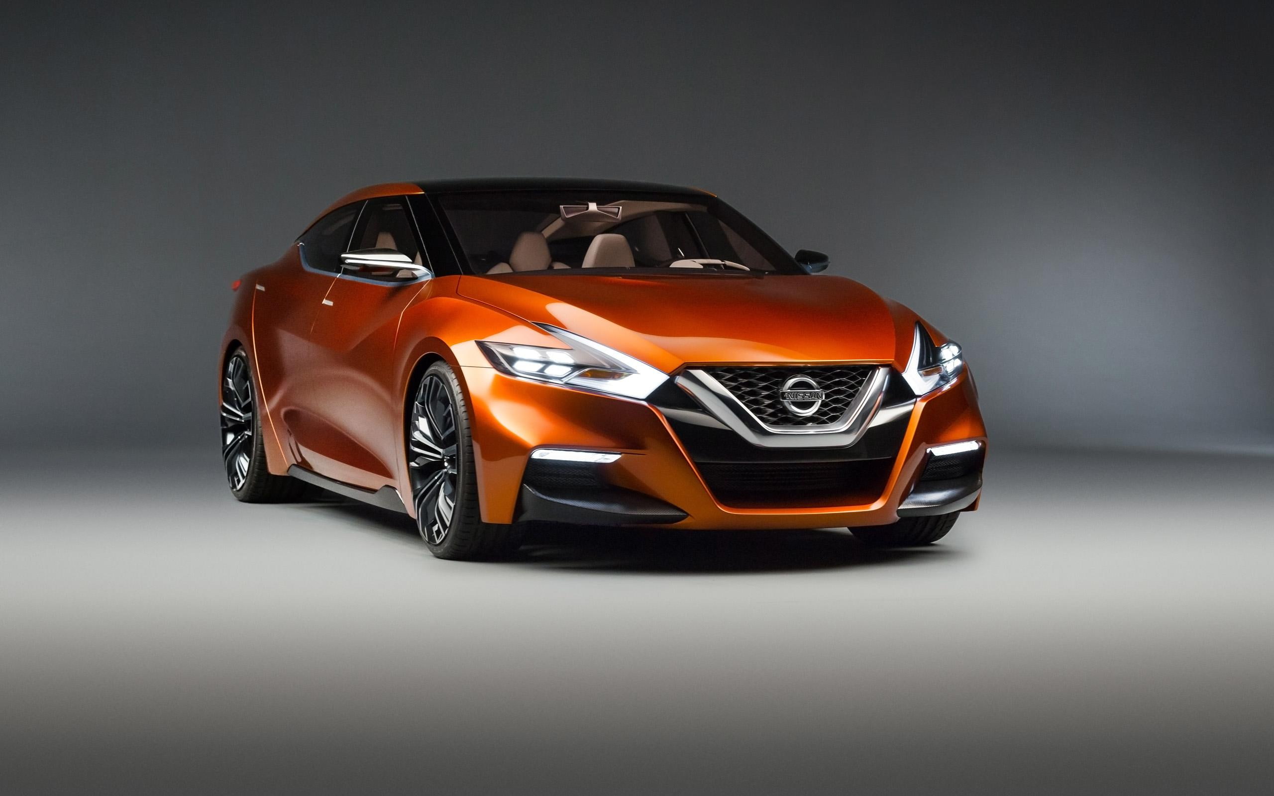 Nissan Sport Sedan Concept, orange nissan sedan, cars