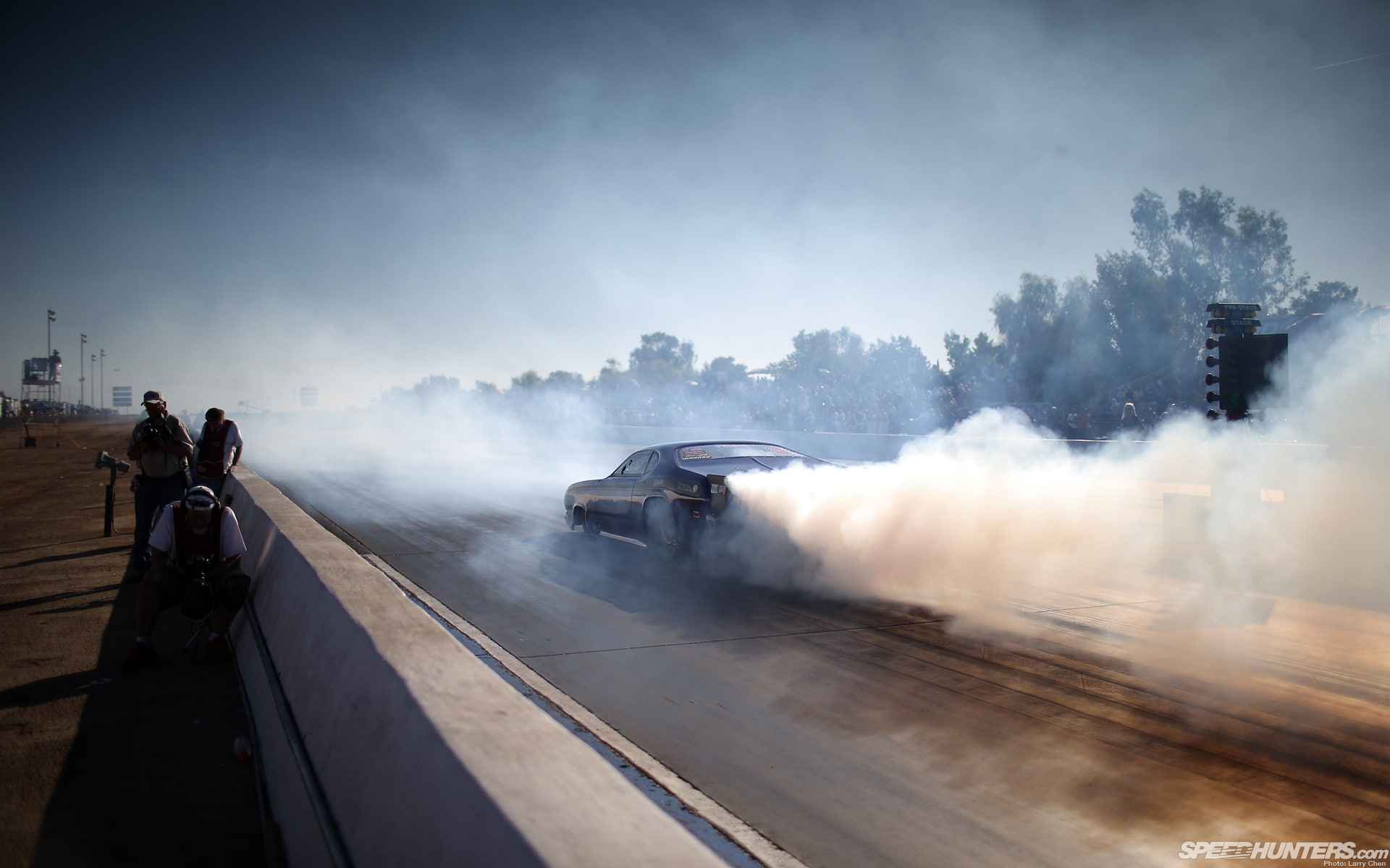 Drag Race Burnout Race Car Drag Strip Smoke HD, cars