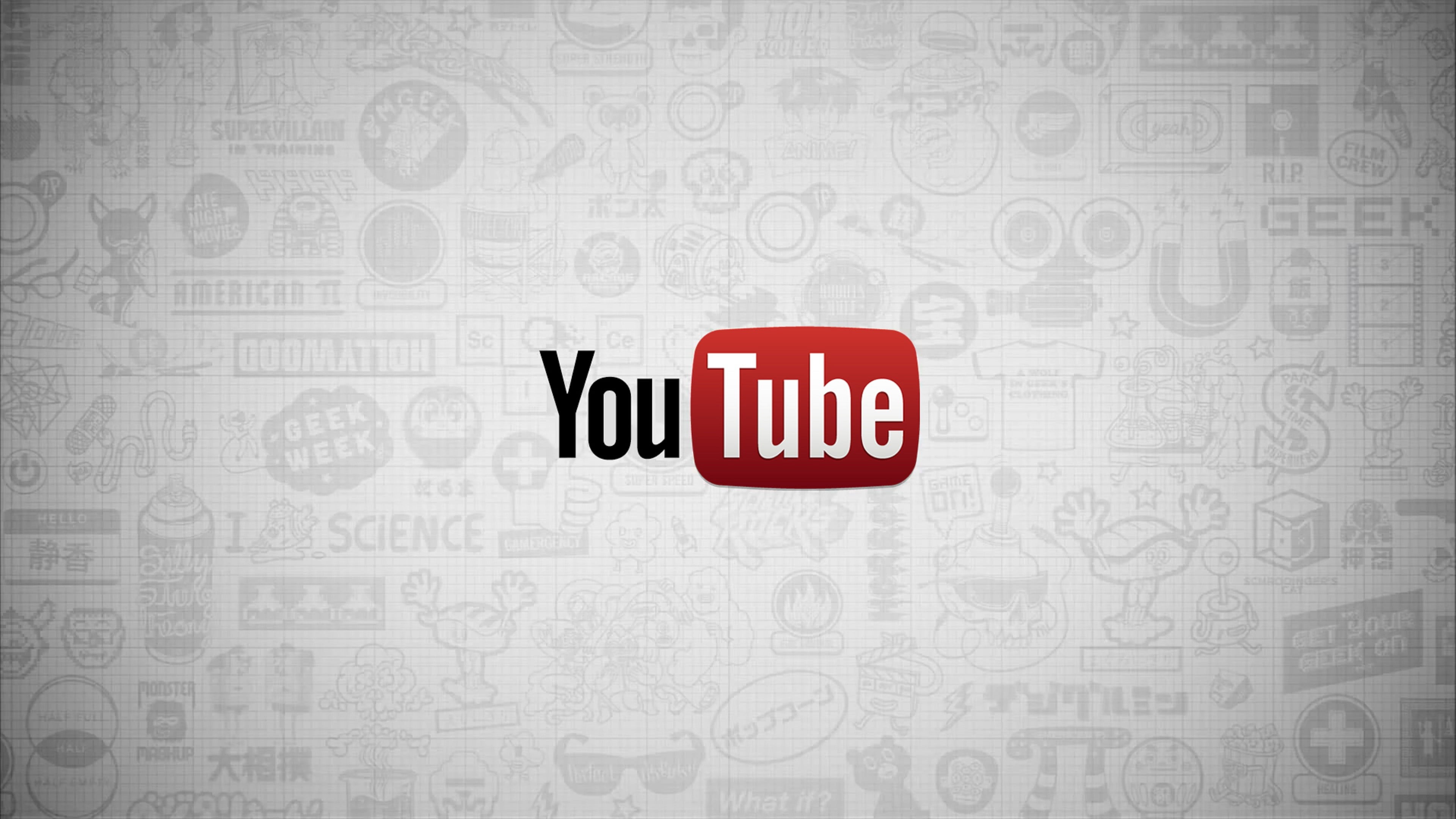 YouTube logo, geek, science, backgrounds, business, symbol, technology