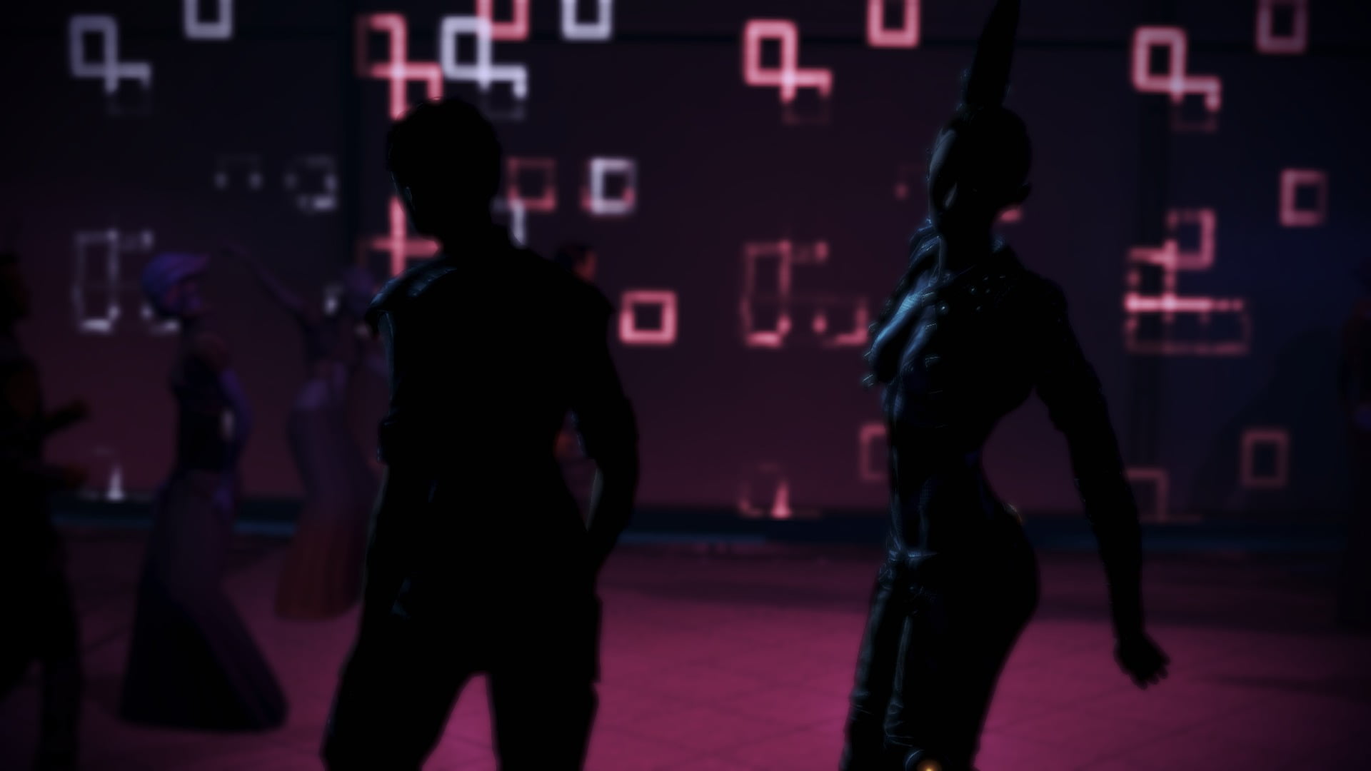 untitled, Mass Effect, Jack, dancing, video games, silhouette