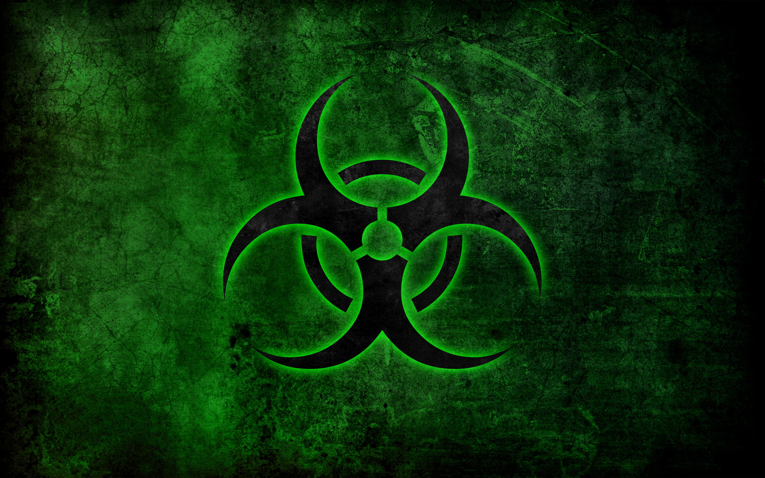 Biological Hazard symbol, danger, sign, green, emblem, biological contamination