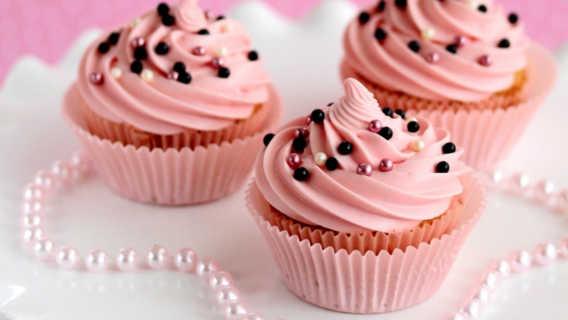 dessert, cupcake, buttercream, pink, icing, whipped cream, sweetness
